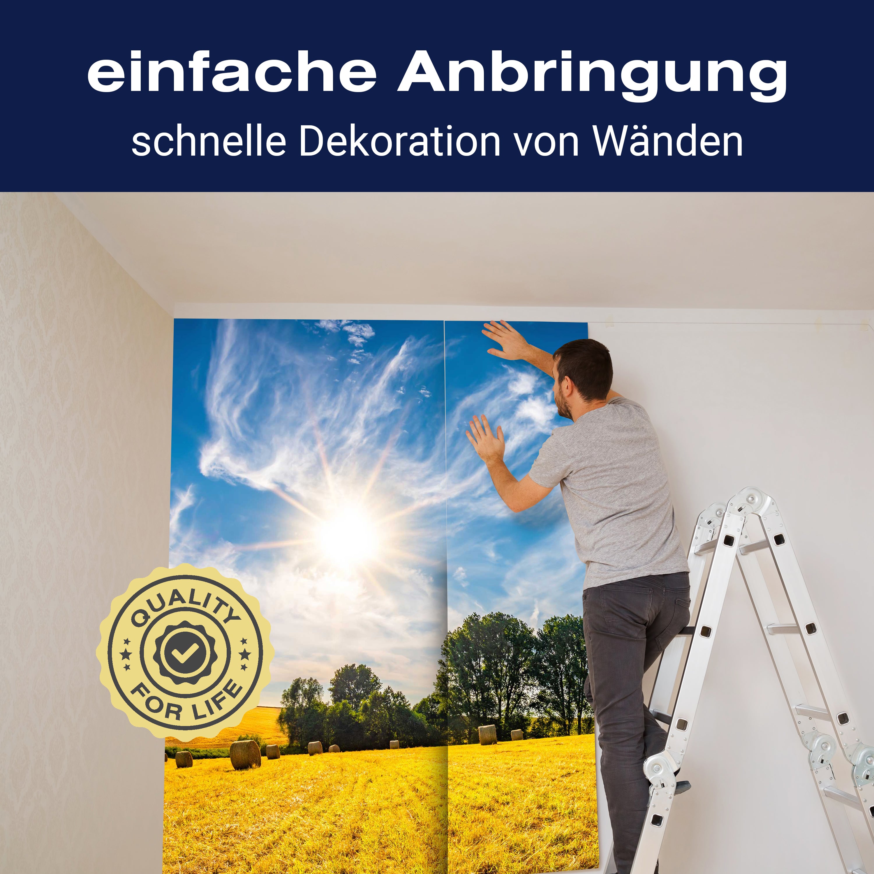 Fototapete Feld Strohballen Natur M6175 - Bild 3 Fototapete Feld Strohballen Natur M6175 - Bild 3