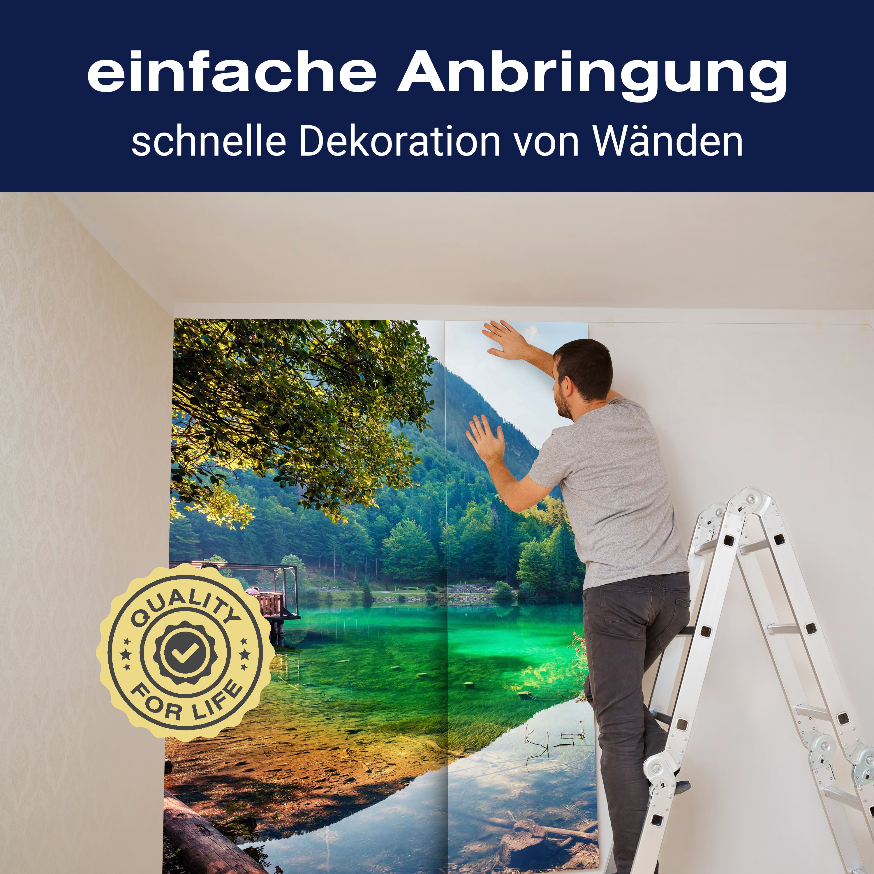 Fototapete Berge Gebirge See Wald M6180 - Bild 3 Fototapete Berge Gebirge See Wald M6180 - Bild 3