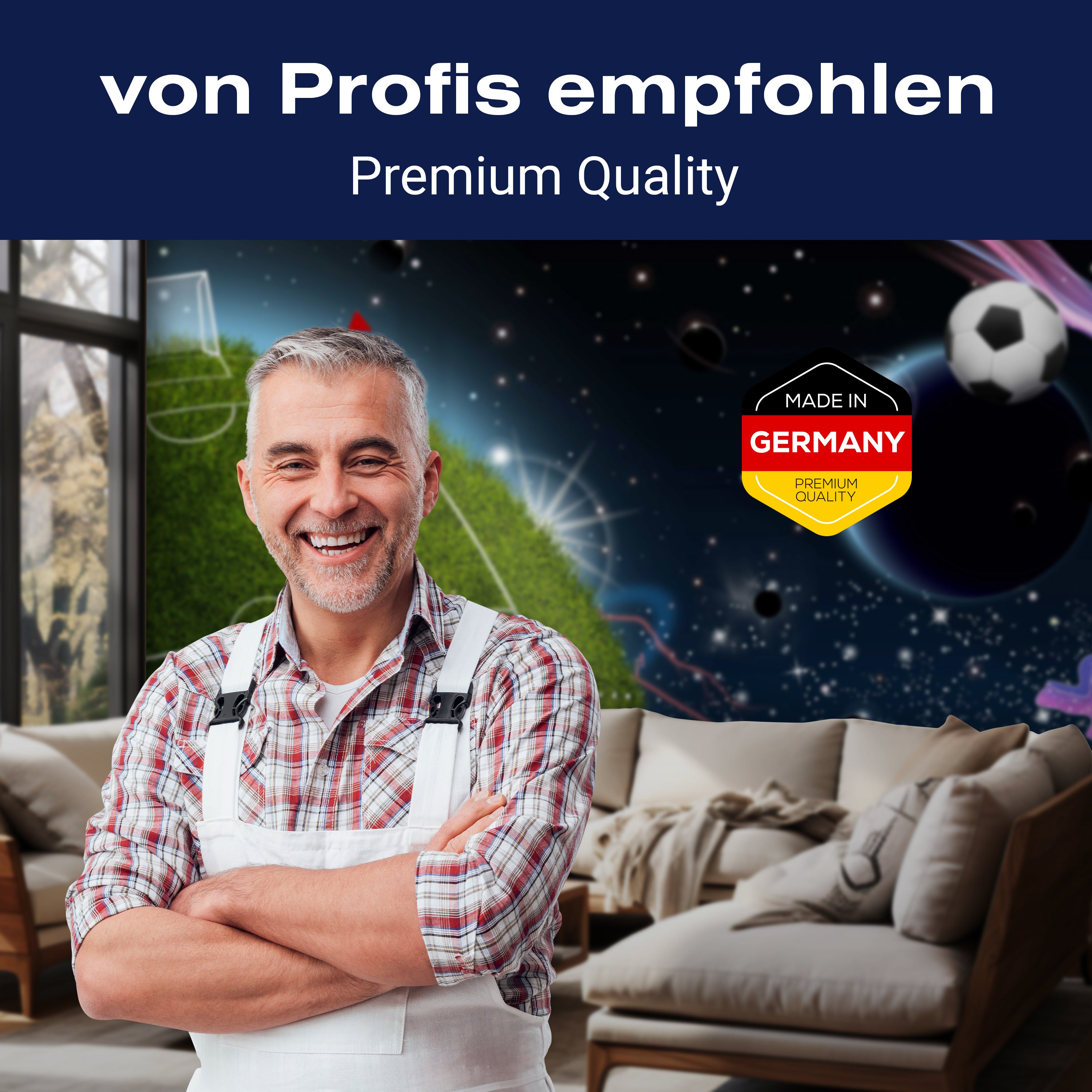 Fototapete Fussball Weltraum Weltall M6232 - Bild 5 Fototapete Fussball Weltraum Weltall M6232 - Bild 5