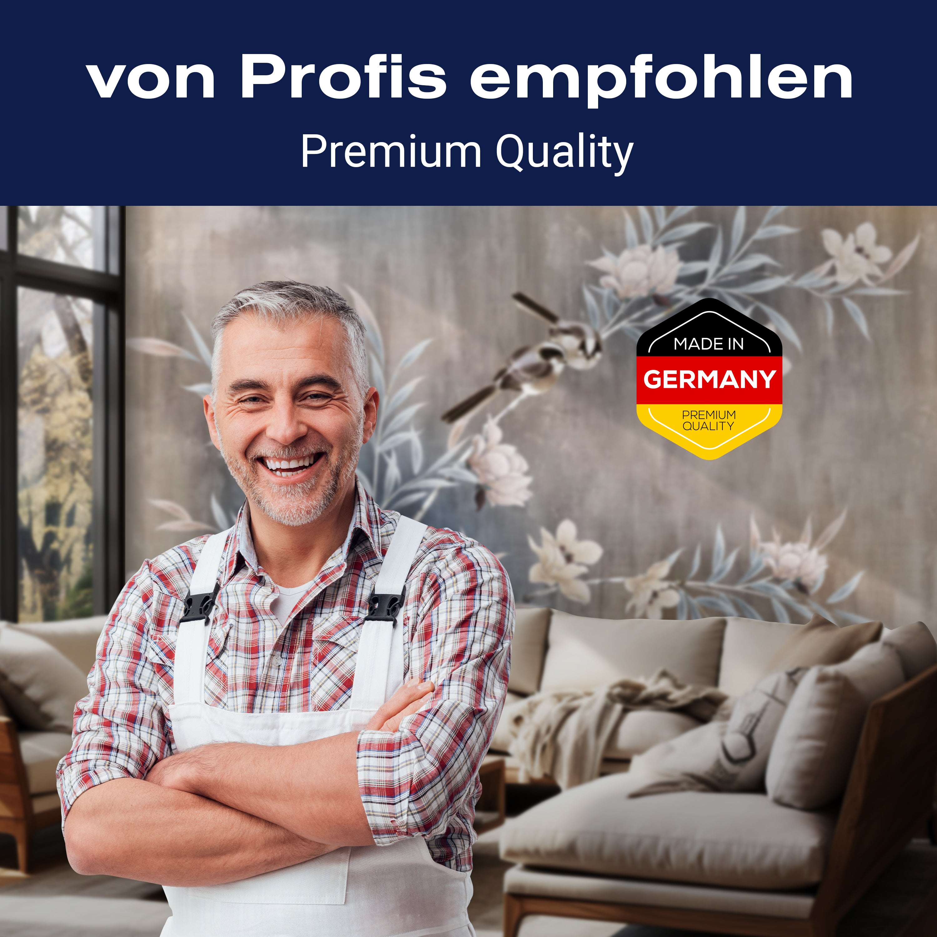 Fototapete Vintage Blumen Vögel M6295 - Bild 5 Fototapete Vintage Blumen Vögel M6295 - Bild 5