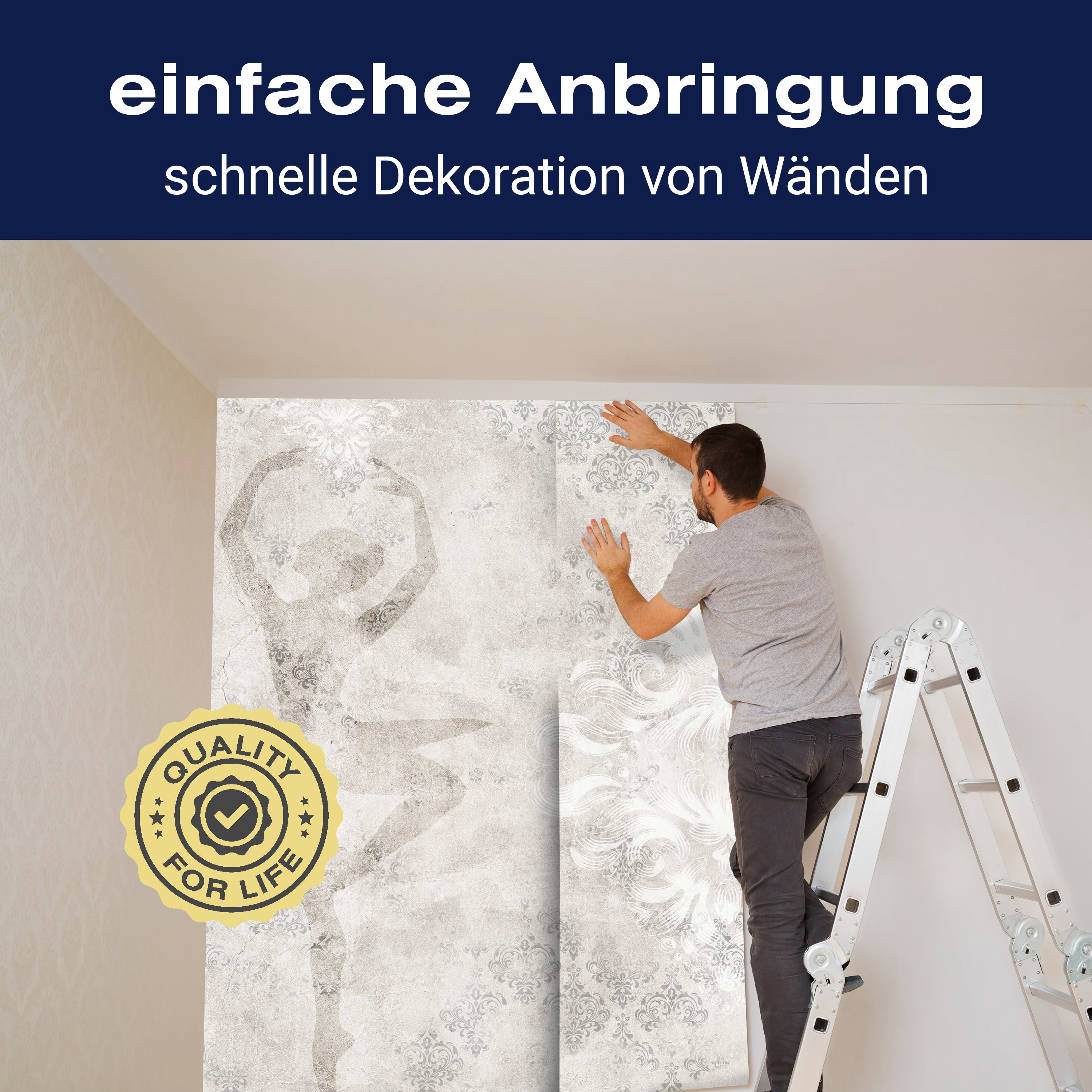 Fototapete Vintage Ornamente Tänzerin M6308 - Bild 3 Fototapete Vintage Ornamente Tänzerin M6308 - Bild 3