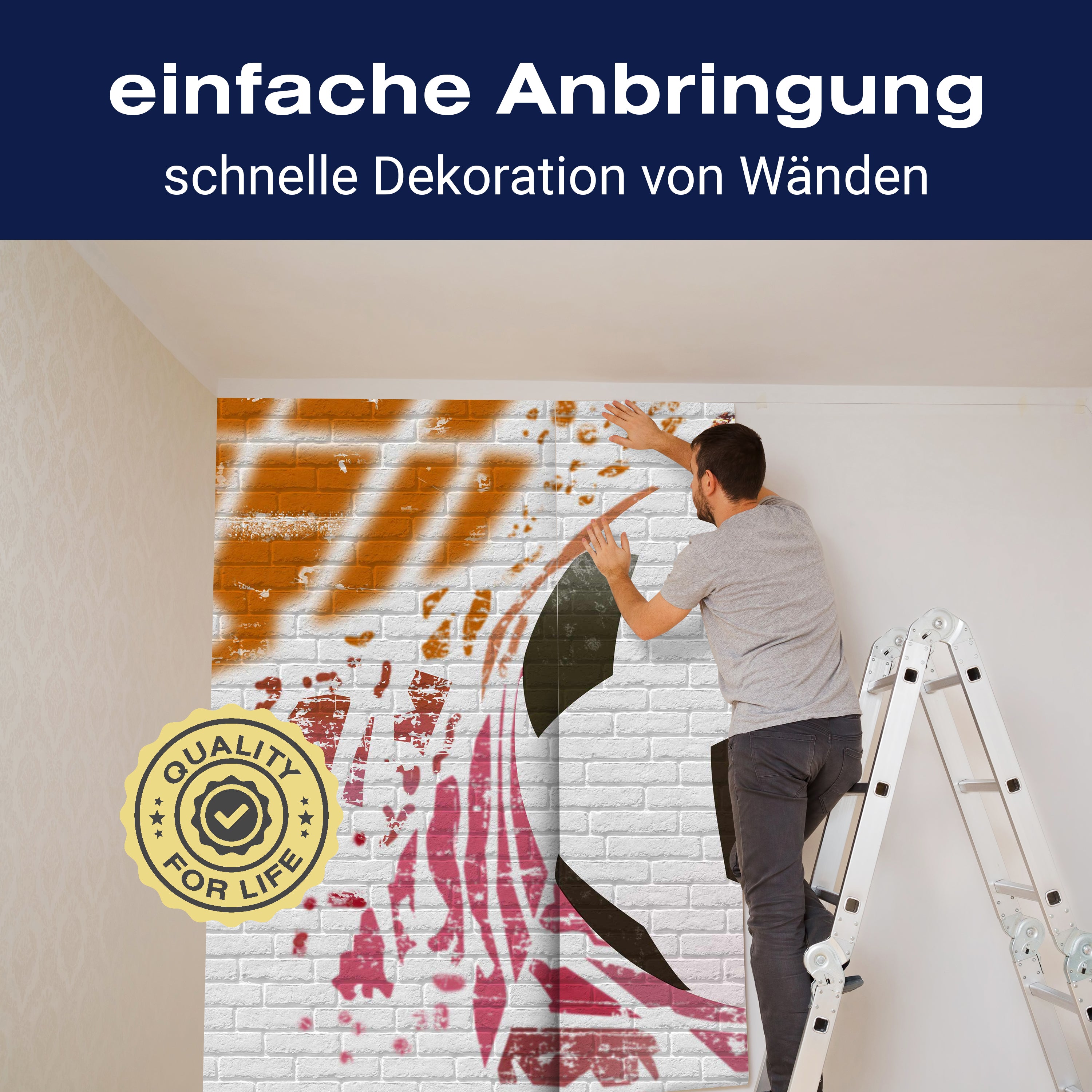 Fototapete Fussball Graffiti Mauer M6315 - Bild 3 Fototapete Fussball Graffiti Mauer M6315 - Bild 3