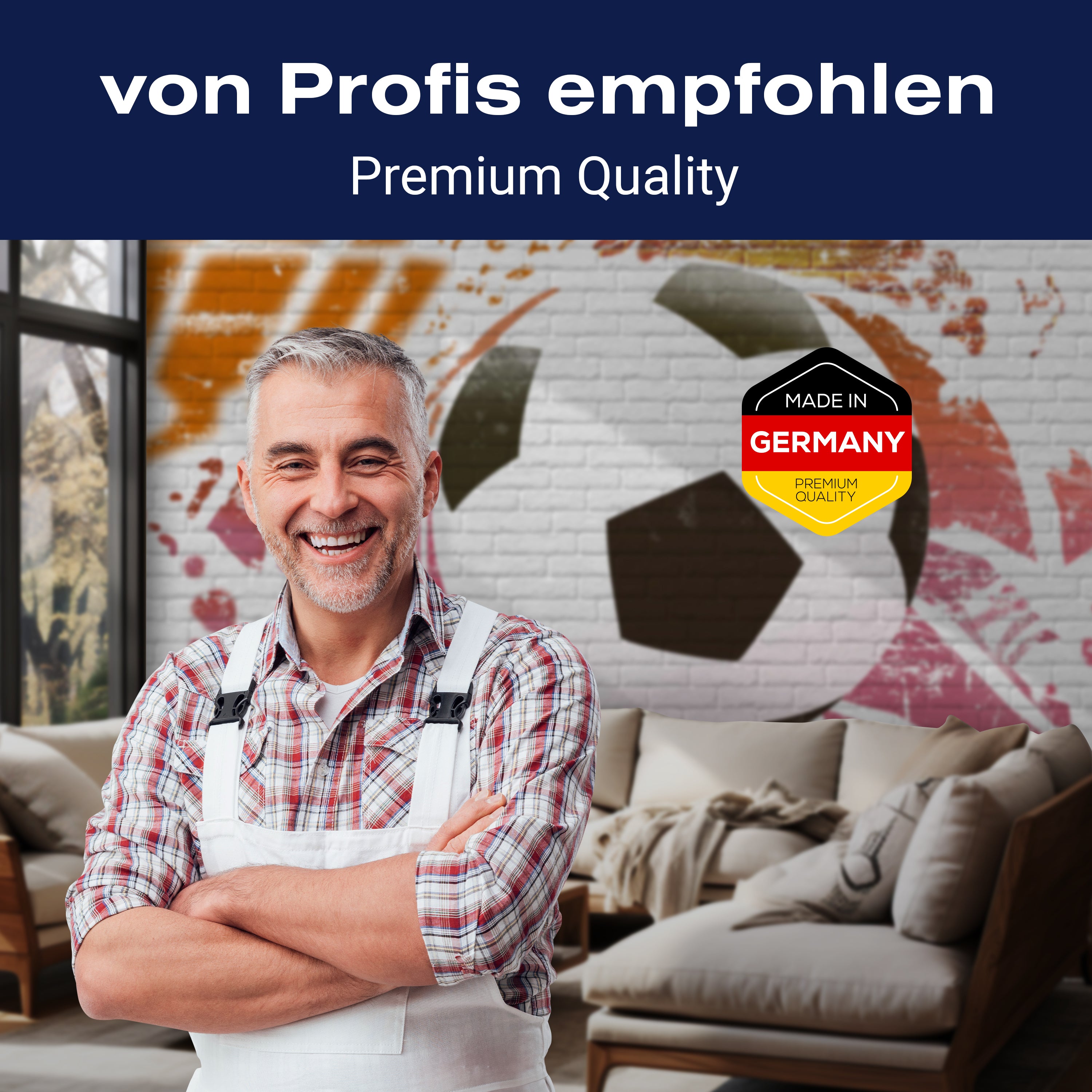 Fototapete Fussball Graffiti Mauer M6315 - Bild 5 Fototapete Fussball Graffiti Mauer M6315 - Bild 5