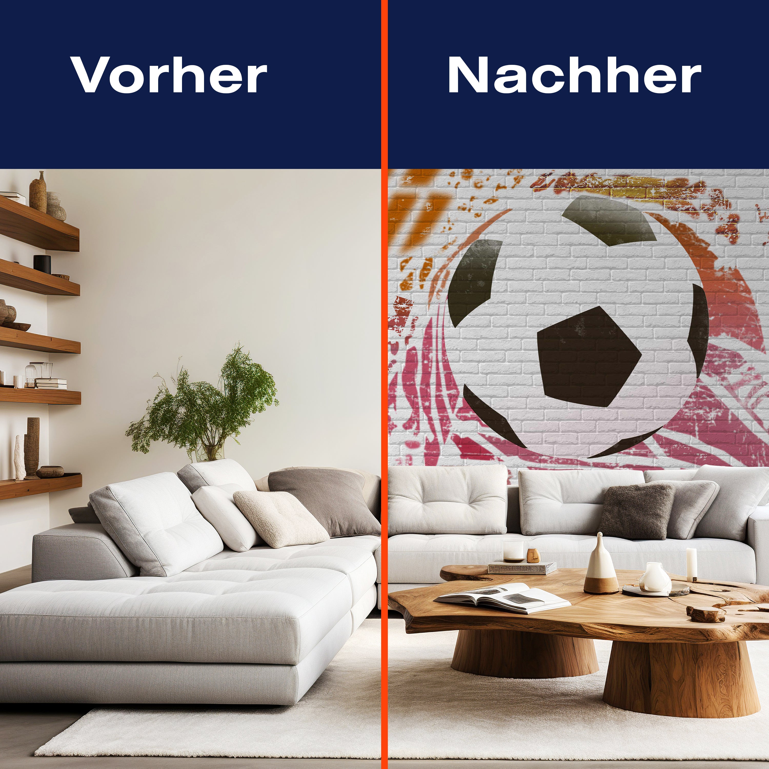 Fototapete Fussball Graffiti Mauer M6315 - Bild 9 Fototapete Fussball Graffiti Mauer M6315 - Bild 9