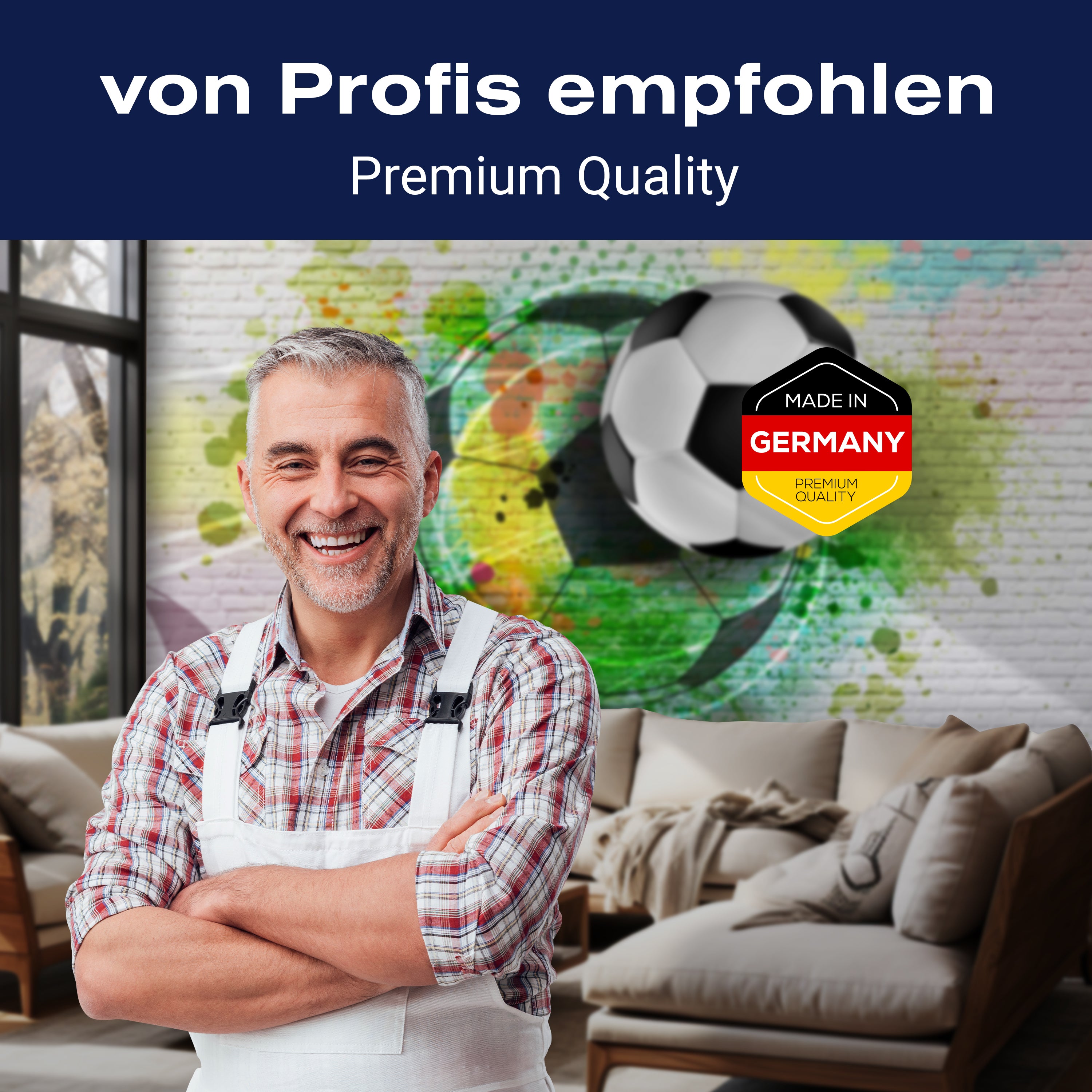 Fototapete Fussball Graffiti bunt M6316 - Bild 5 Fototapete Fussball Graffiti bunt M6316 - Bild 5