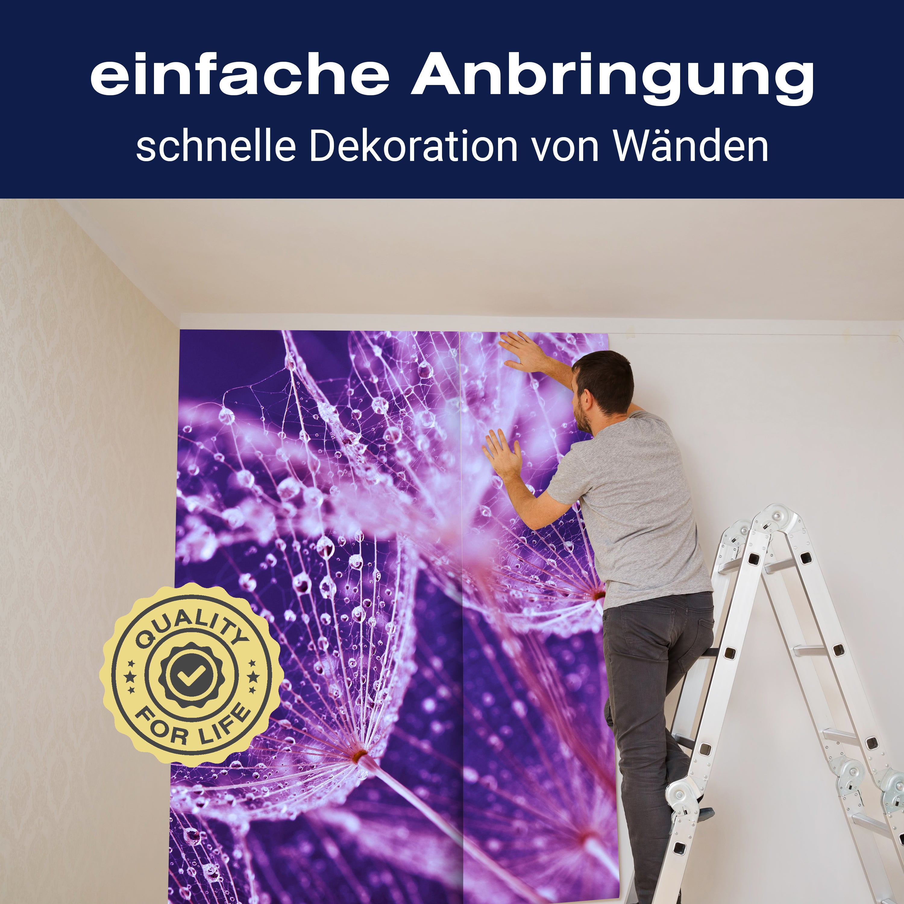 Fototapete Pusteblume Violett 1 M6325 - Bild 3 Fototapete Pusteblume Violett 1 M6325 - Bild 3