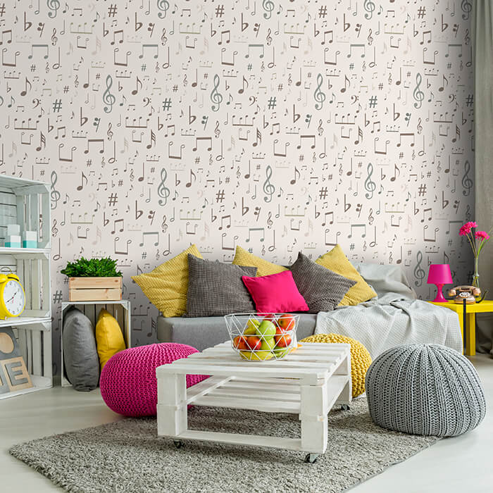Fototapete Noten Muster beige 2 M6444 - Bild 1 Fototapete Noten Muster beige 2 M6444 - Bild 1