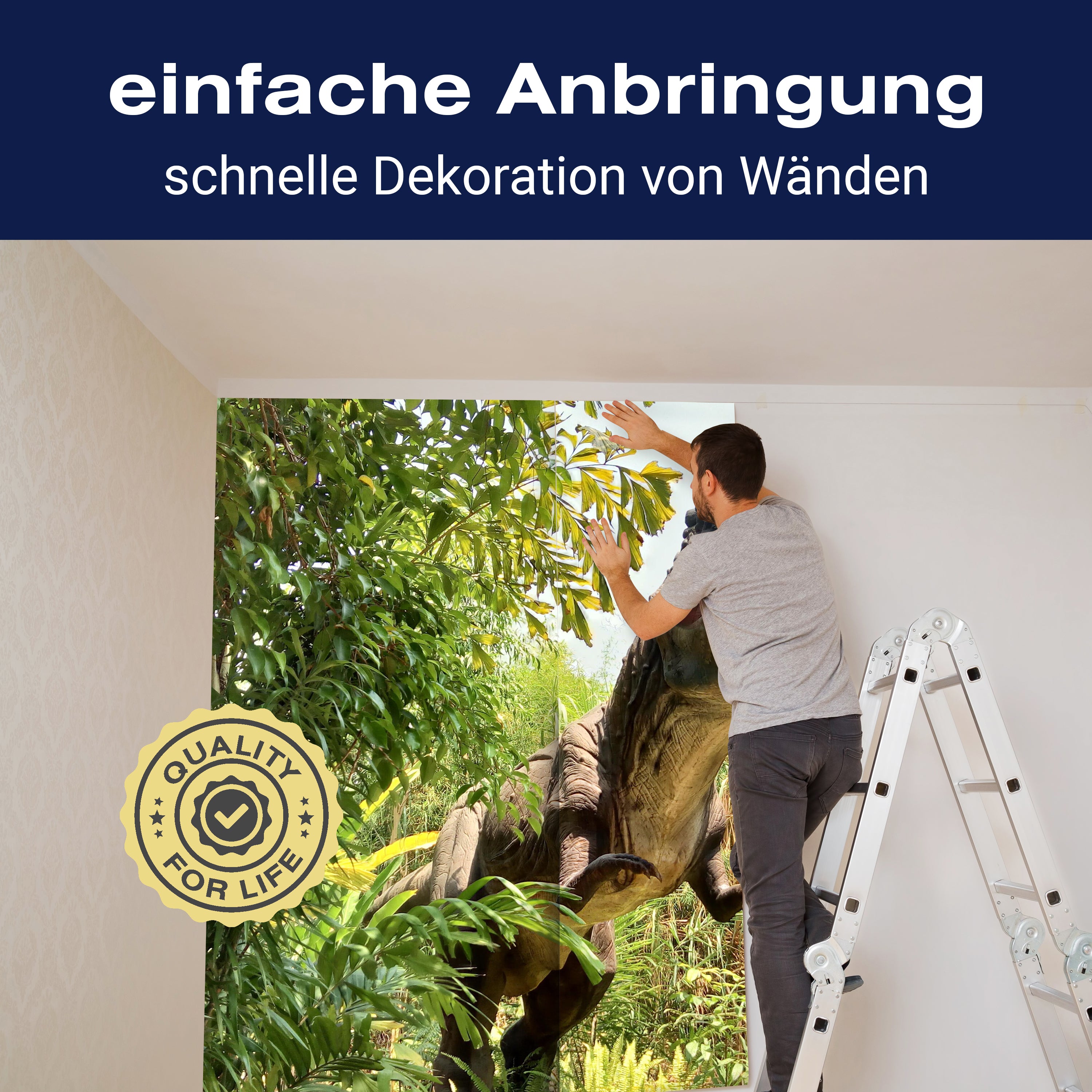 Fototapete T-Rex Dinosaurier Wald M6471 - Bild 3 Fototapete T-Rex Dinosaurier Wald M6471 - Bild 3