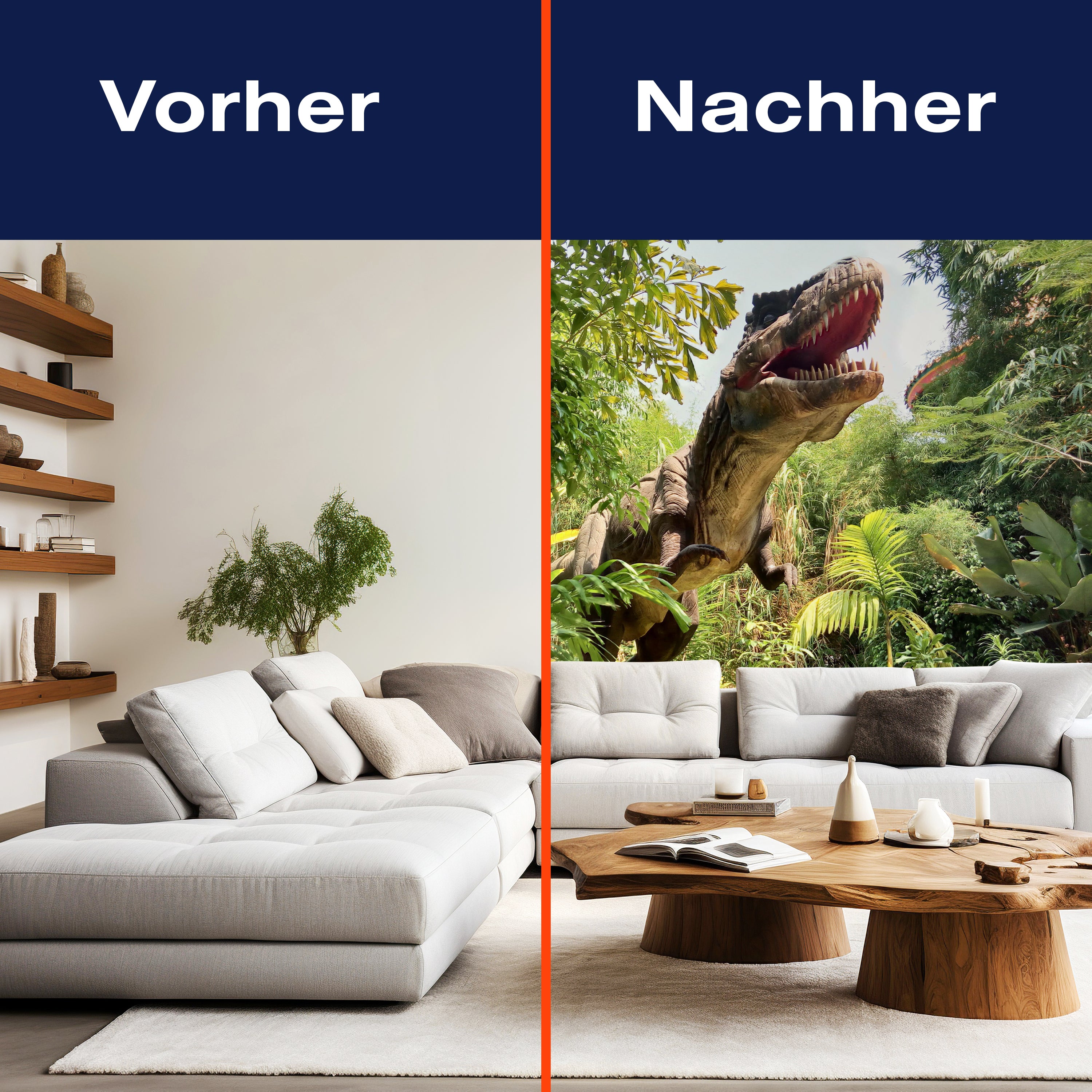 Fototapete T-Rex Dinosaurier Wald M6471 - Bild 9 Fototapete T-Rex Dinosaurier Wald M6471 - Bild 9