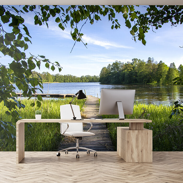 Fototapete See Weg Wald M6472 - Bild 1 Fototapete See Weg Wald M6472 - Bild 1