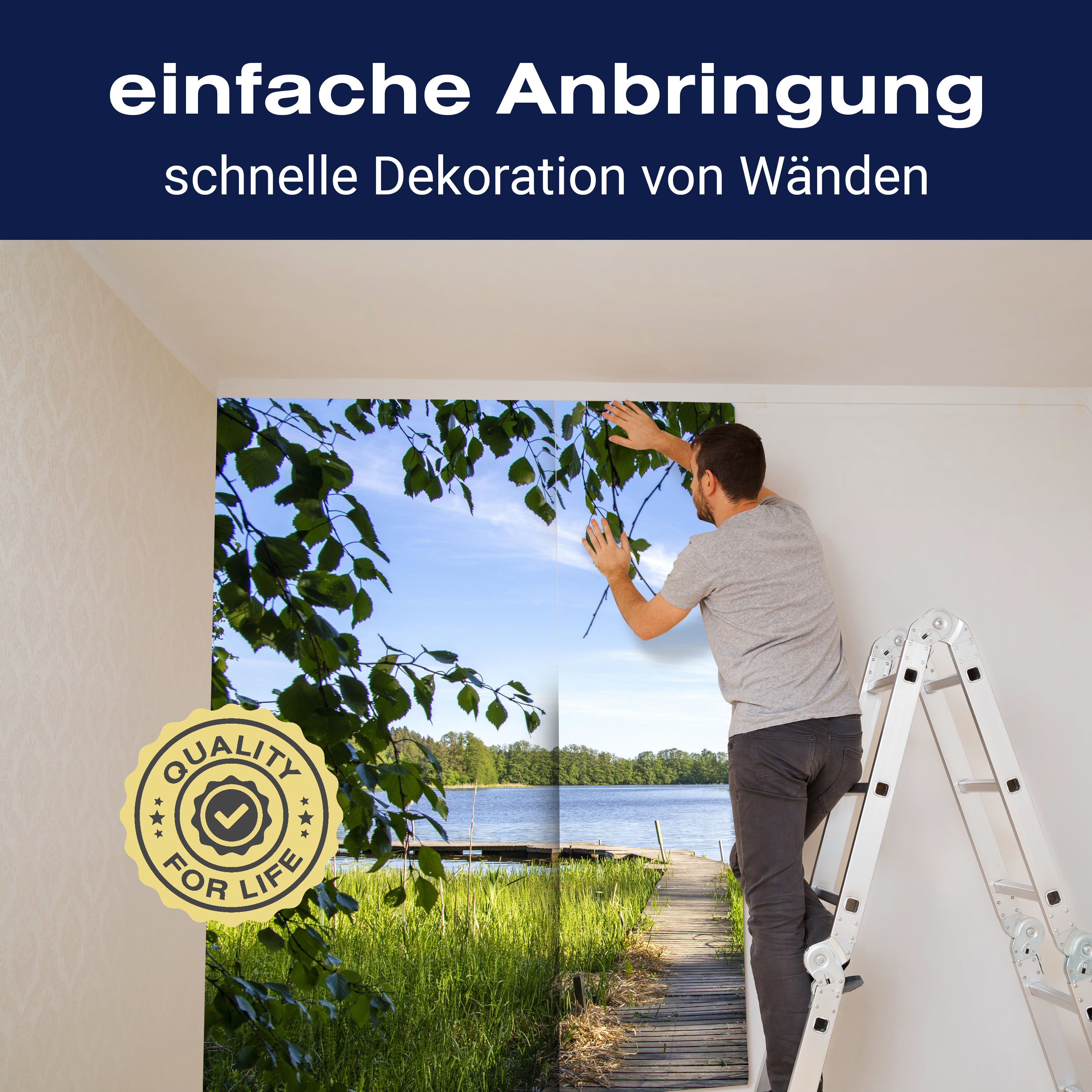 Fototapete See Weg Wald M6472 - Bild 3 Fototapete See Weg Wald M6472 - Bild 3