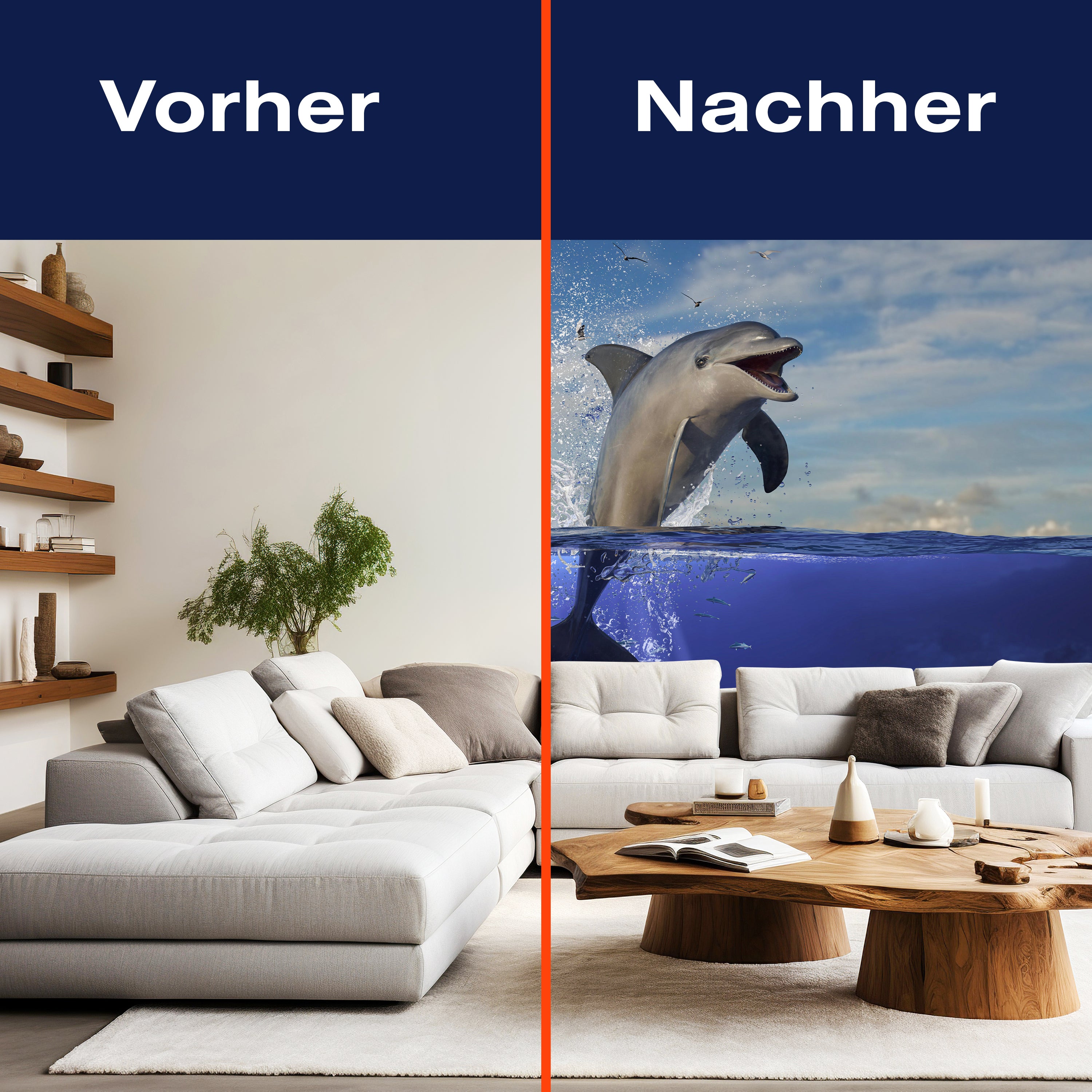 Fototapete springender Delfin Wasser M6474 - Bild 9 Fototapete springender Delfin Wasser M6474 - Bild 9