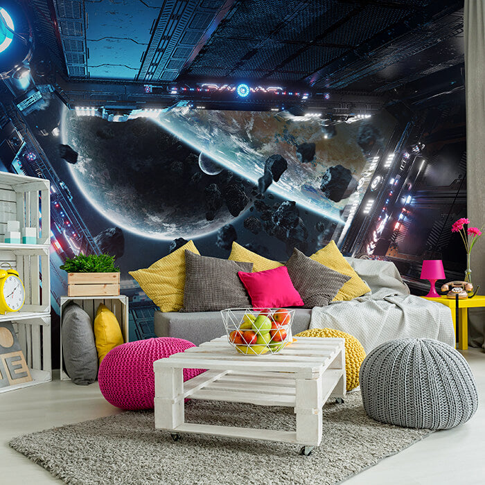 Fototapete Raumschiff Weltraum Planeten Science Fic M6501 - Bild 1 Fototapete Raumschiff Weltraum Planeten Science Fic M6501 - Bild 1