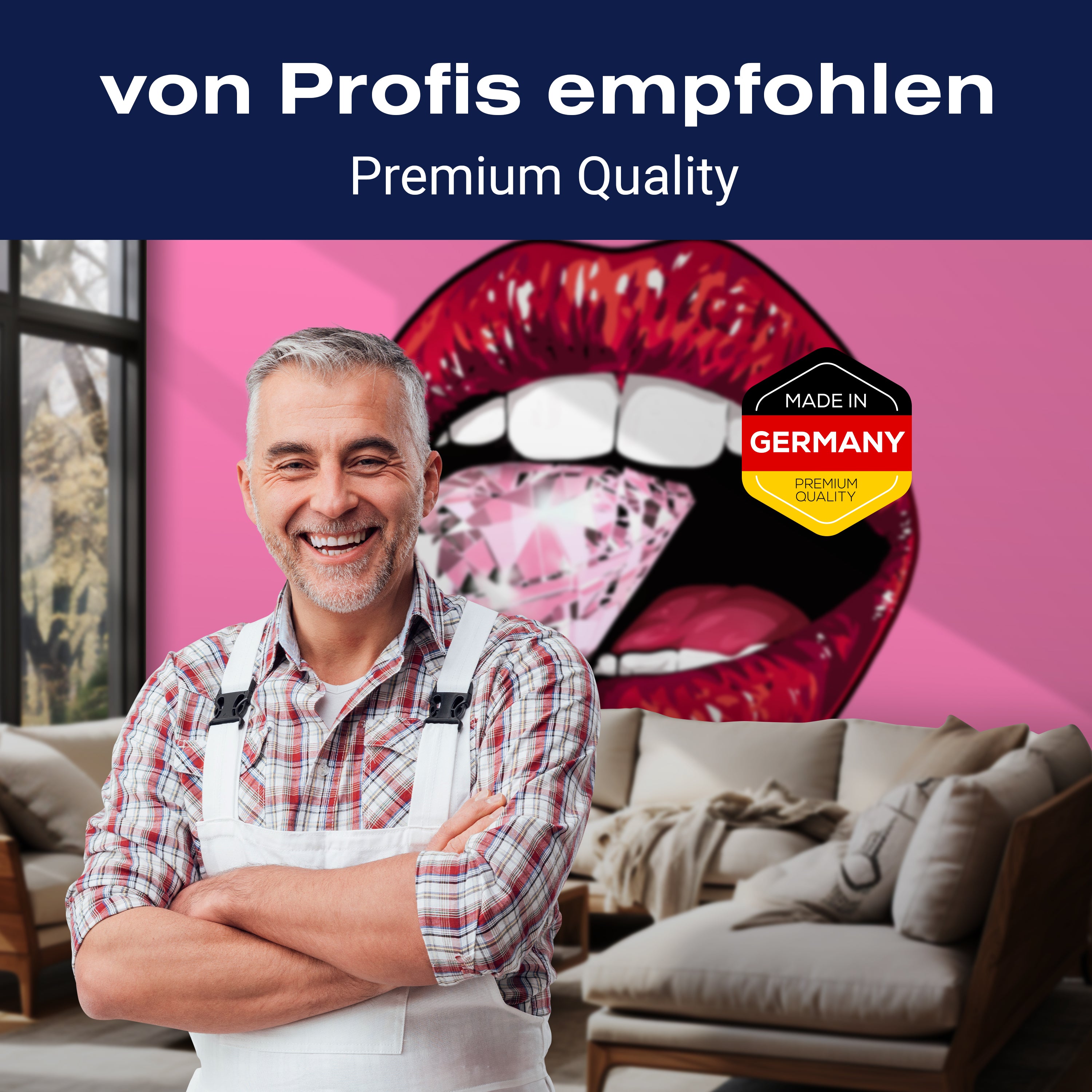 Fototapete Mund Frau Diamant M6549 - Bild 5 Fototapete Mund Frau Diamant M6549 - Bild 5