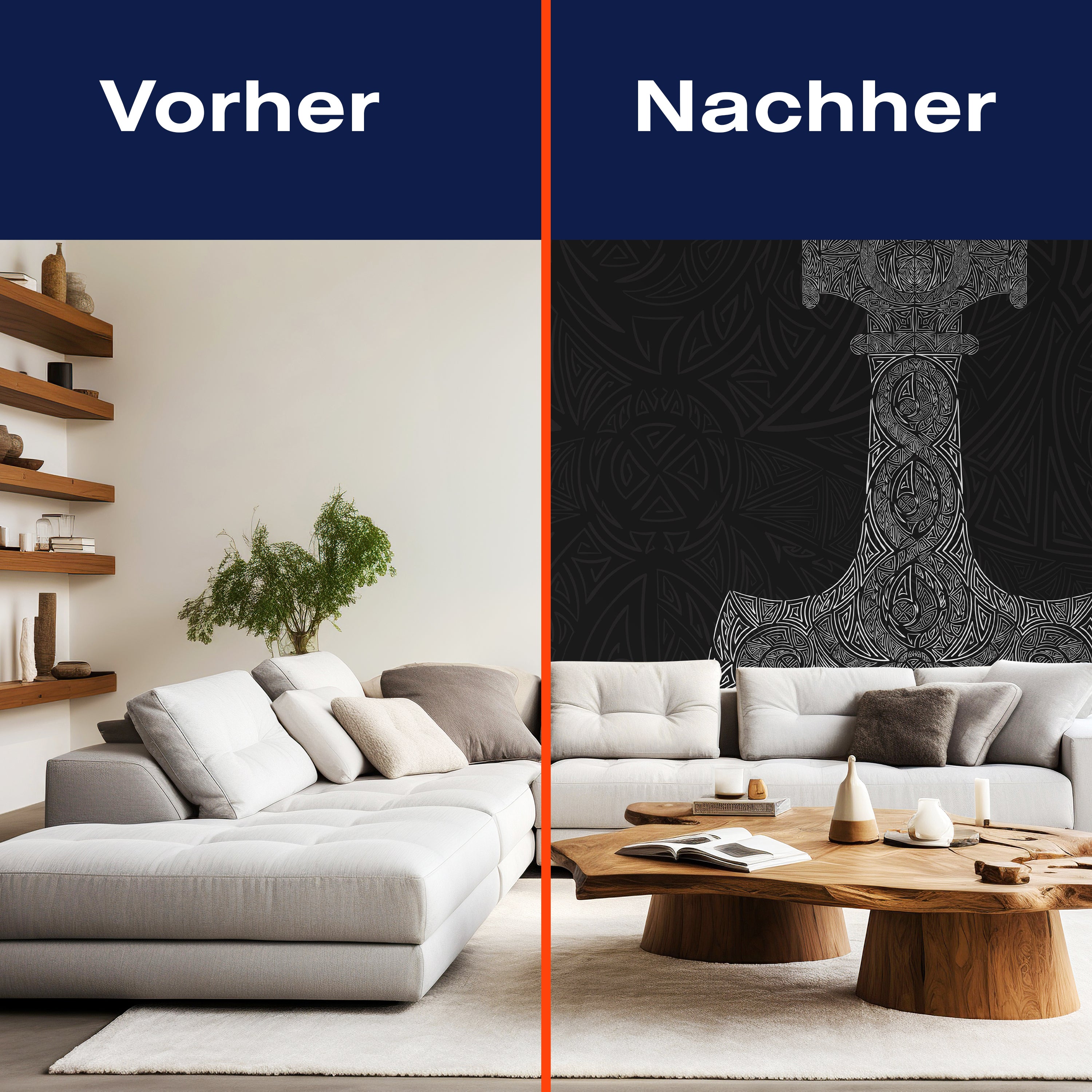 Fototapete Wikinger Rune dunkelgrau M6683 - Bild 9 Fototapete Wikinger Rune dunkelgrau M6683 - Bild 9