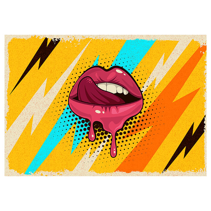 Fototapete Pop Art Bild Mund M6684 - Bild 2 Fototapete Pop Art Bild Mund M6684 - Bild 2