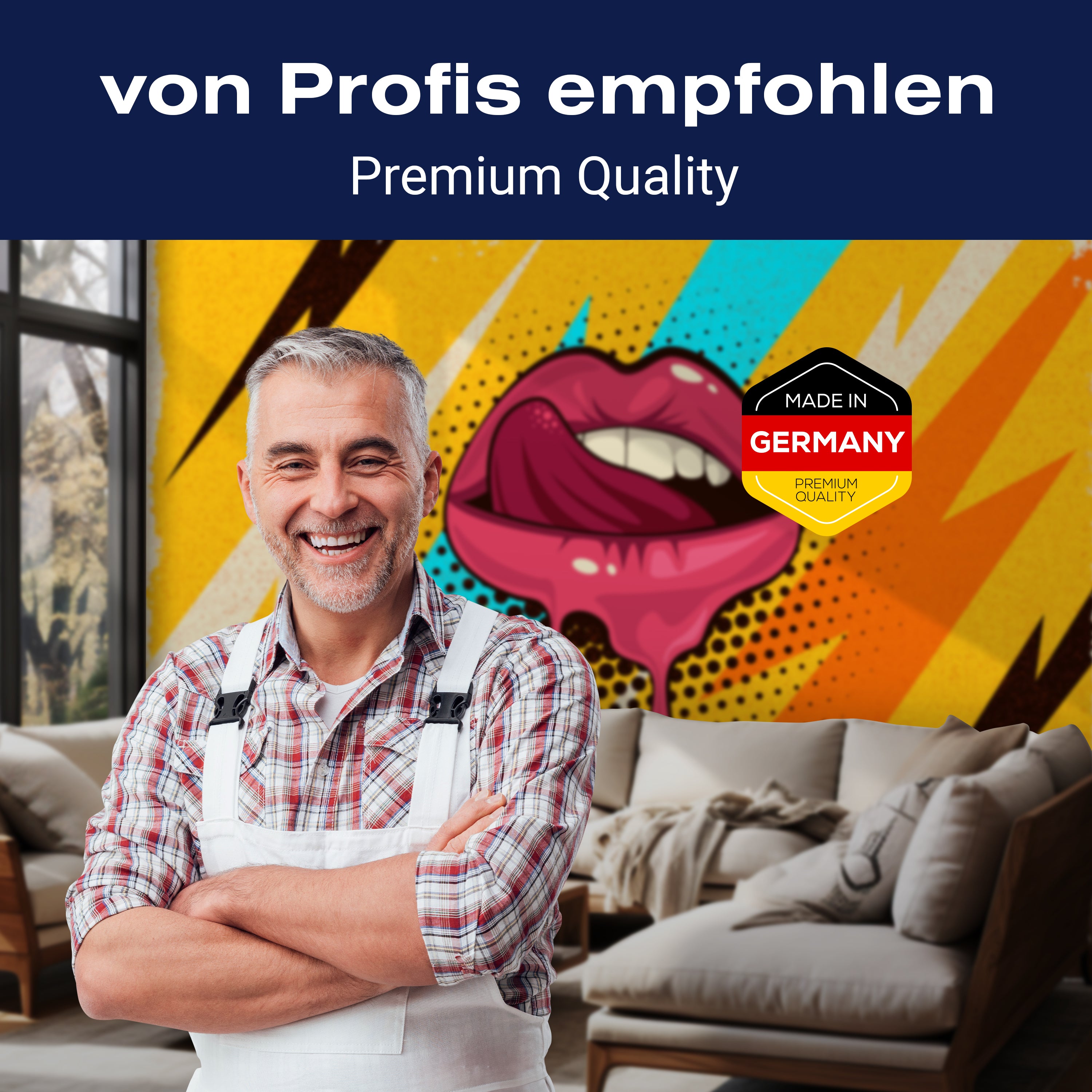 Fototapete Pop Art Bild Mund M6684 - Bild 5 Fototapete Pop Art Bild Mund M6684 - Bild 5