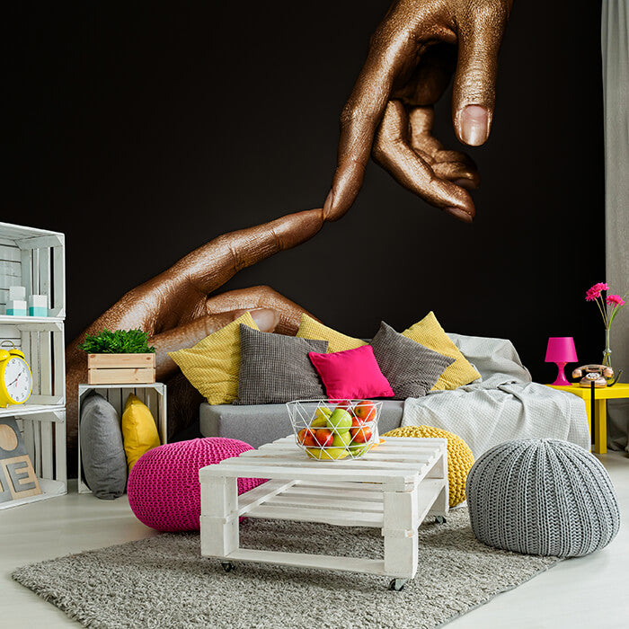 Fototapete Hände gold Puder M6689 - Bild 1 Fototapete Hände gold Puder M6689 - Bild 1