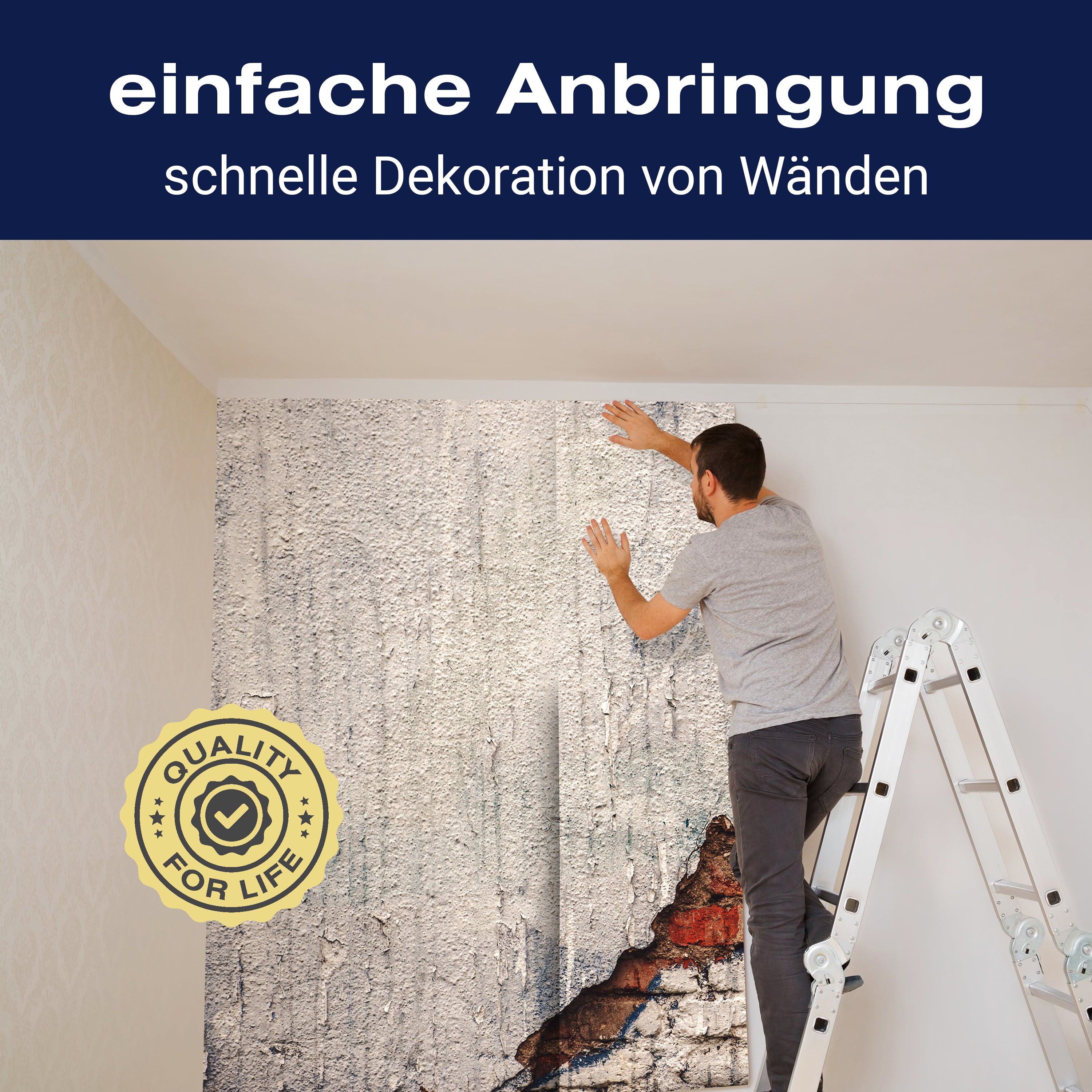 Fototapete Ziegel Wand grau M6695 - Bild 3 Fototapete Ziegel Wand grau M6695 - Bild 3