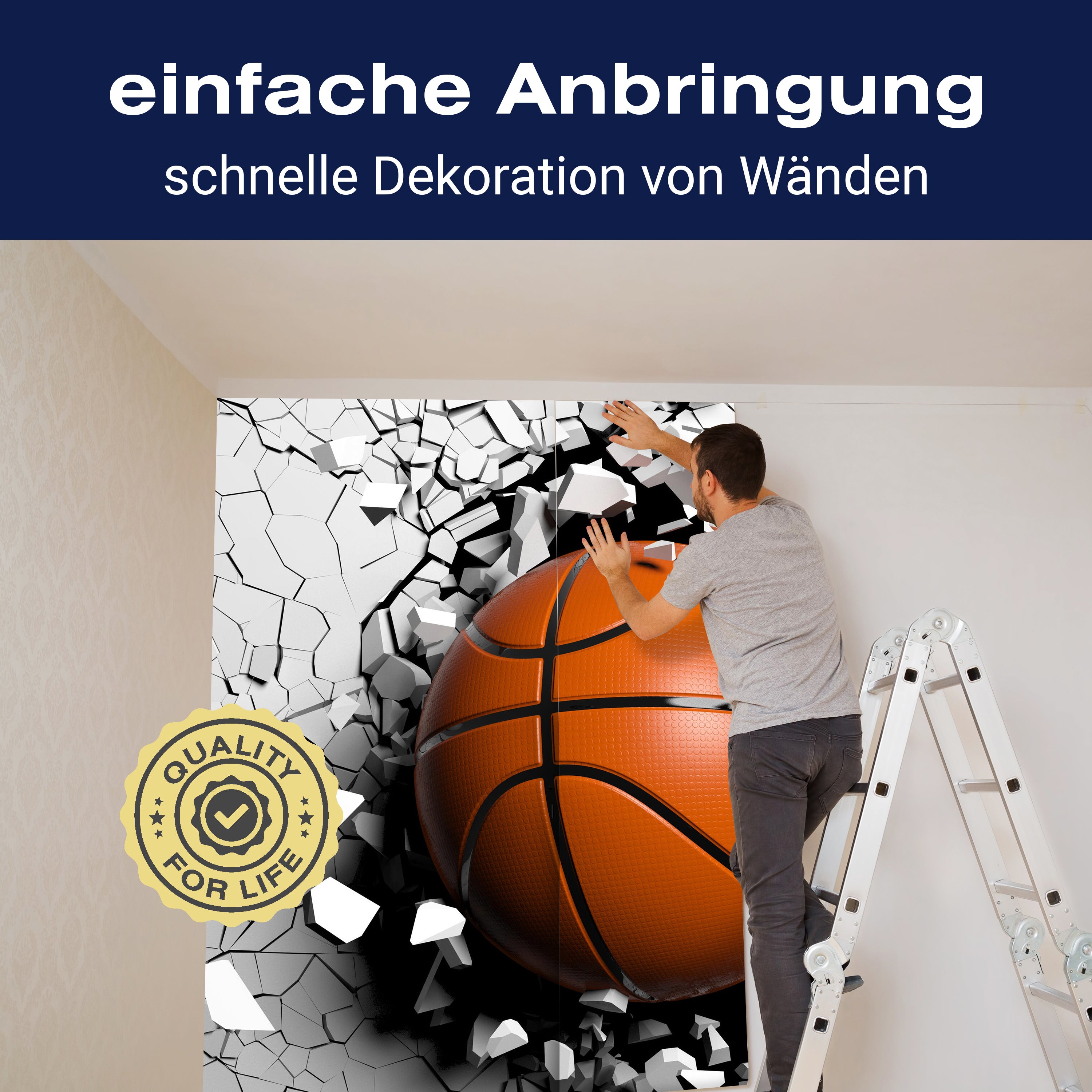 Fototapete Wanddurchbruch 3D Optik Ball M6698 - Bild 3 Fototapete Wanddurchbruch 3D Optik Ball M6698 - Bild 3