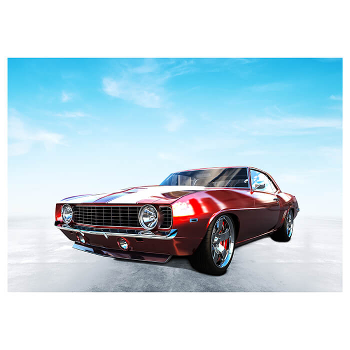 Fototapete Auto rot Himmel M6736 - Bild 2 Fototapete Auto rot Himmel M6736 - Bild 2