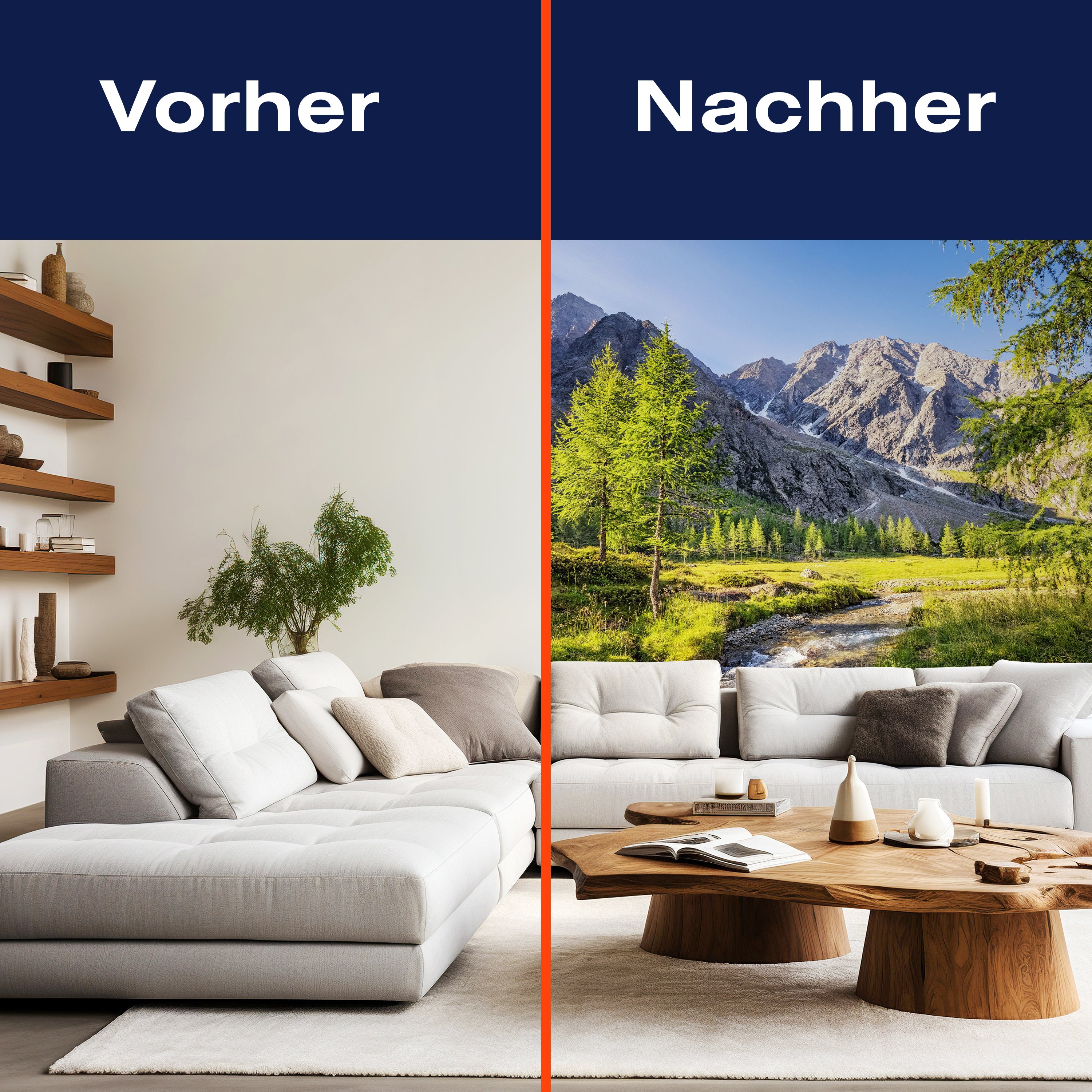 Fototapete Berge Bach Bäume Wald M6753 - Bild 9 Fototapete Berge Bach Bäume Wald M6753 - Bild 9