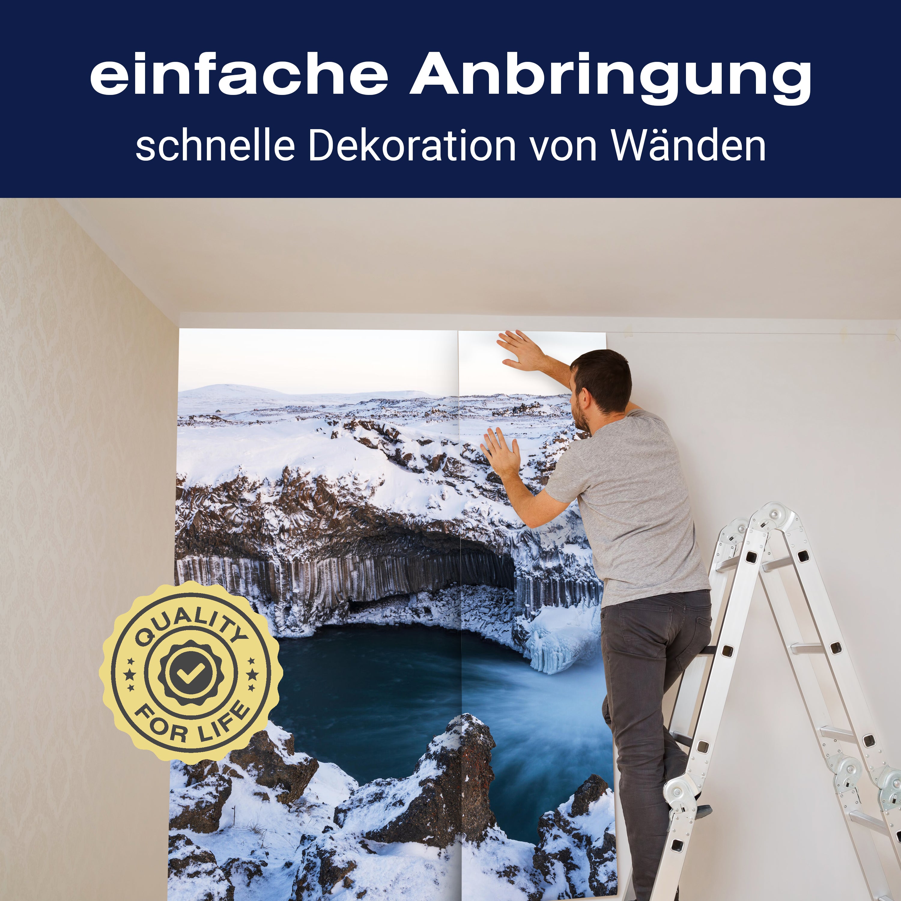 Fototapete Berge Wasserfall Schnee M6757 - Bild 3 Fototapete Berge Wasserfall Schnee M6757 - Bild 3