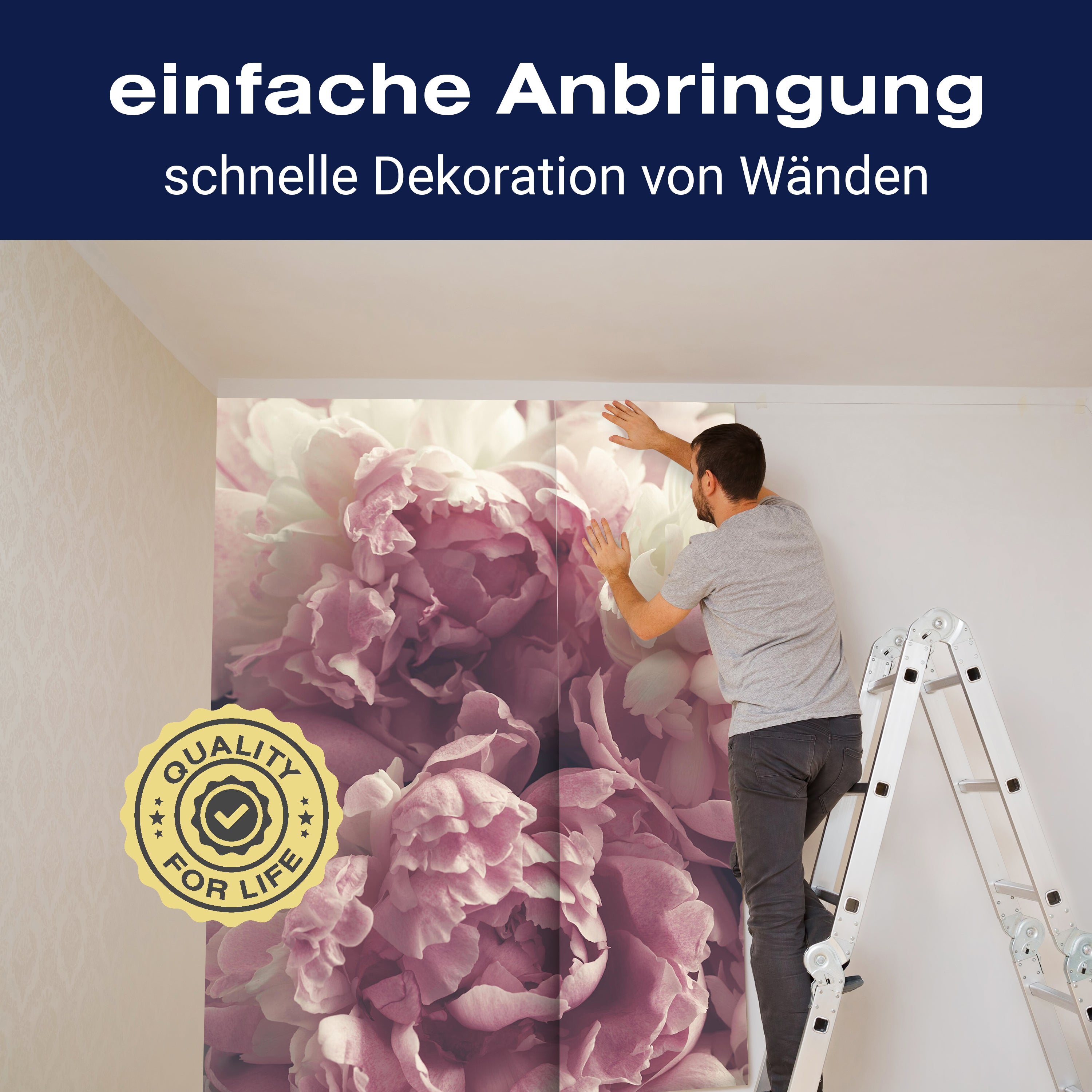 Fototapete Rose Vintage rosa M6764 - Bild 3 Fototapete Rose Vintage rosa M6764 - Bild 3