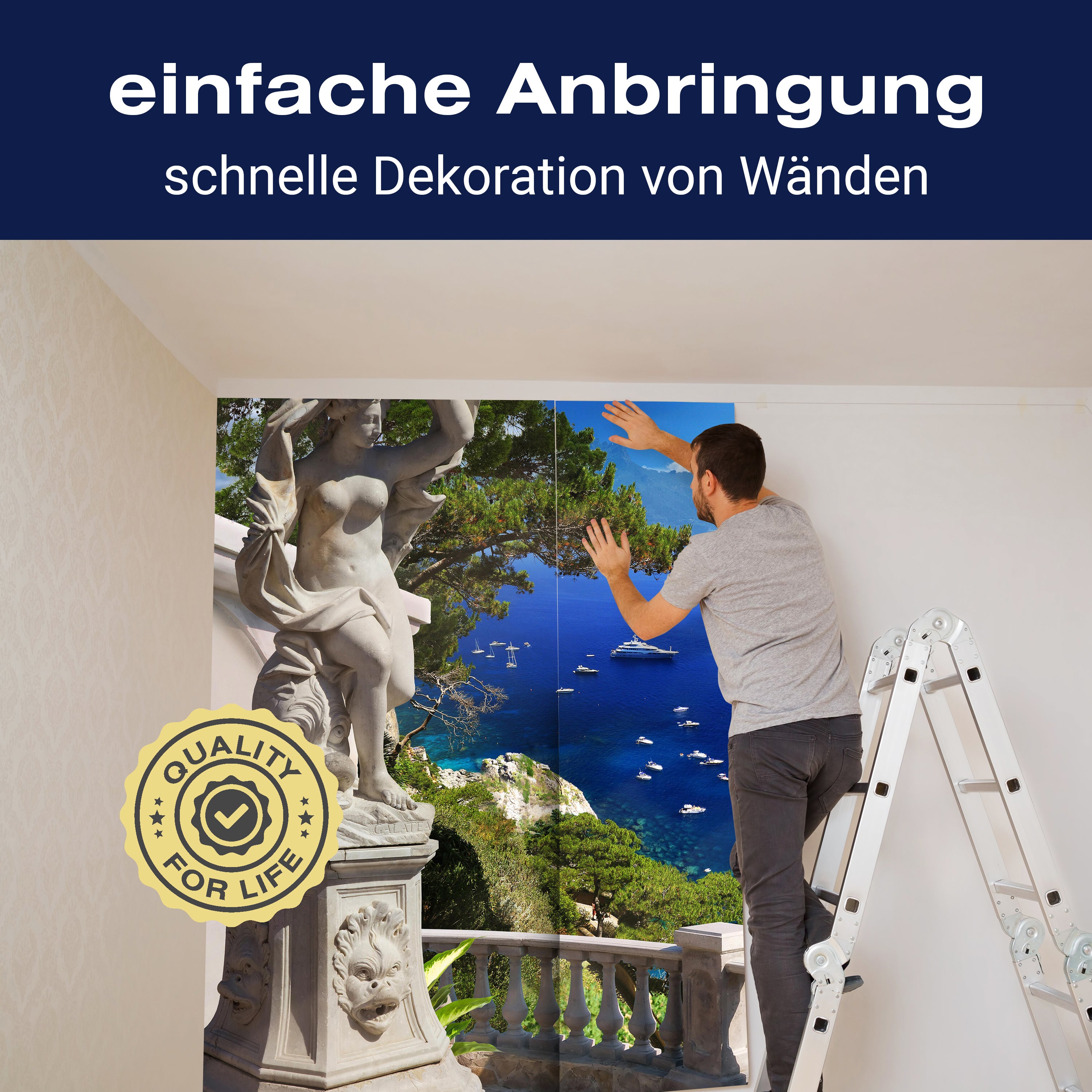 Fototapete Statue Meer Boote mediterran M6836 - Bild 3 Fototapete Statue Meer Boote mediterran M6836 - Bild 3