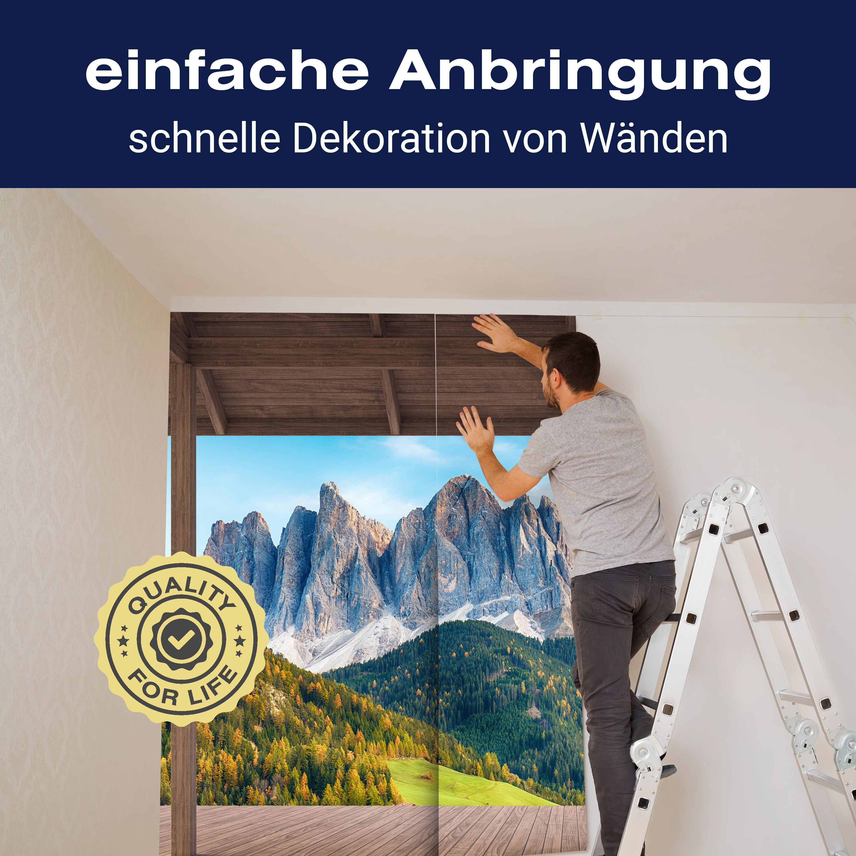 Fototapete Ausblick Terrasse Berge Landschaft M6846 - Bild 3 Fototapete Ausblick Terrasse Berge Landschaft M6846 - Bild 3