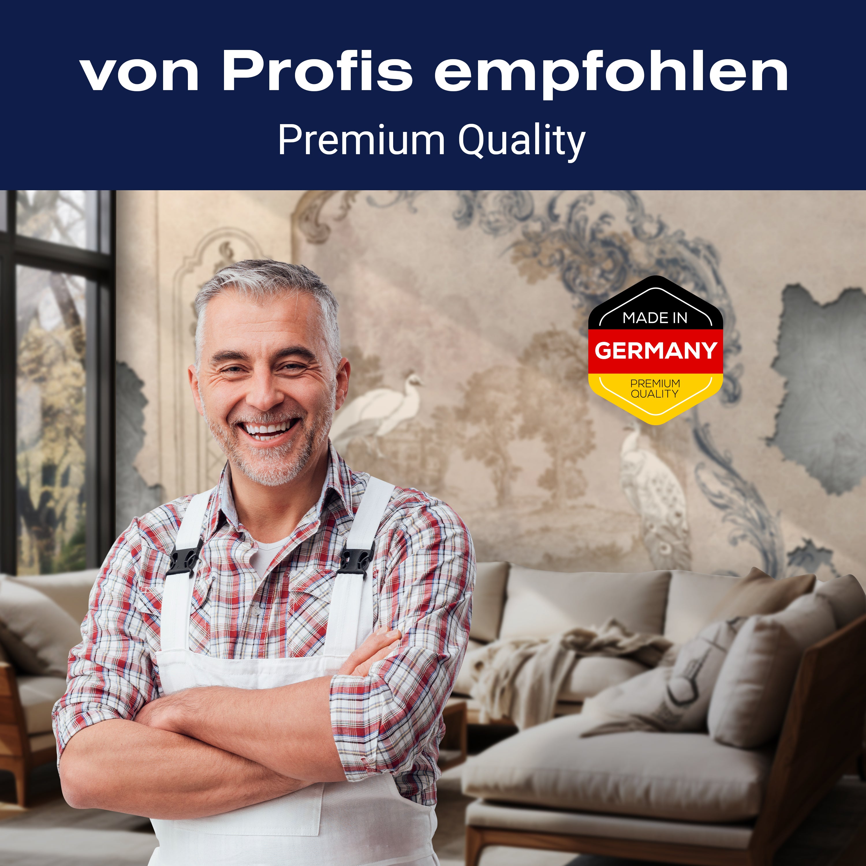 Fototapete Pfau Ornamente Wand Beton M6848 - Bild 5 Fototapete Pfau Ornamente Wand Beton M6848 - Bild 5