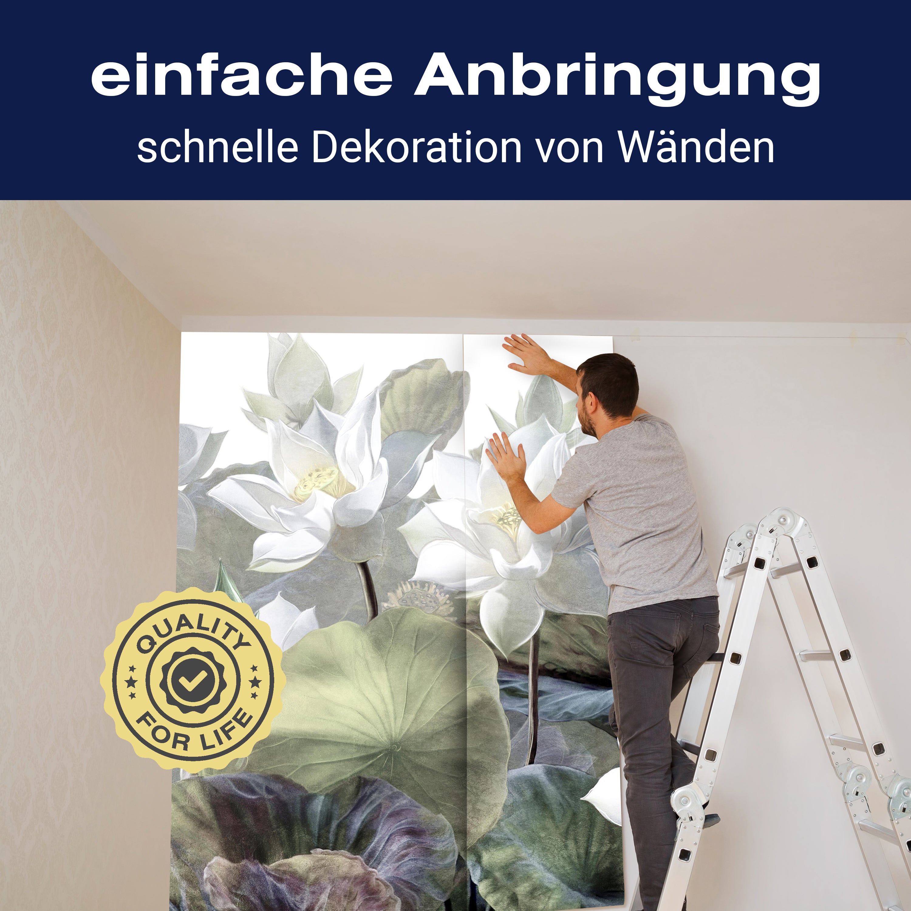 Fototapete Blüten Malerei Natur Blätter M6849 - Bild 3 Fototapete Blüten Malerei Natur Blätter M6849 - Bild 3