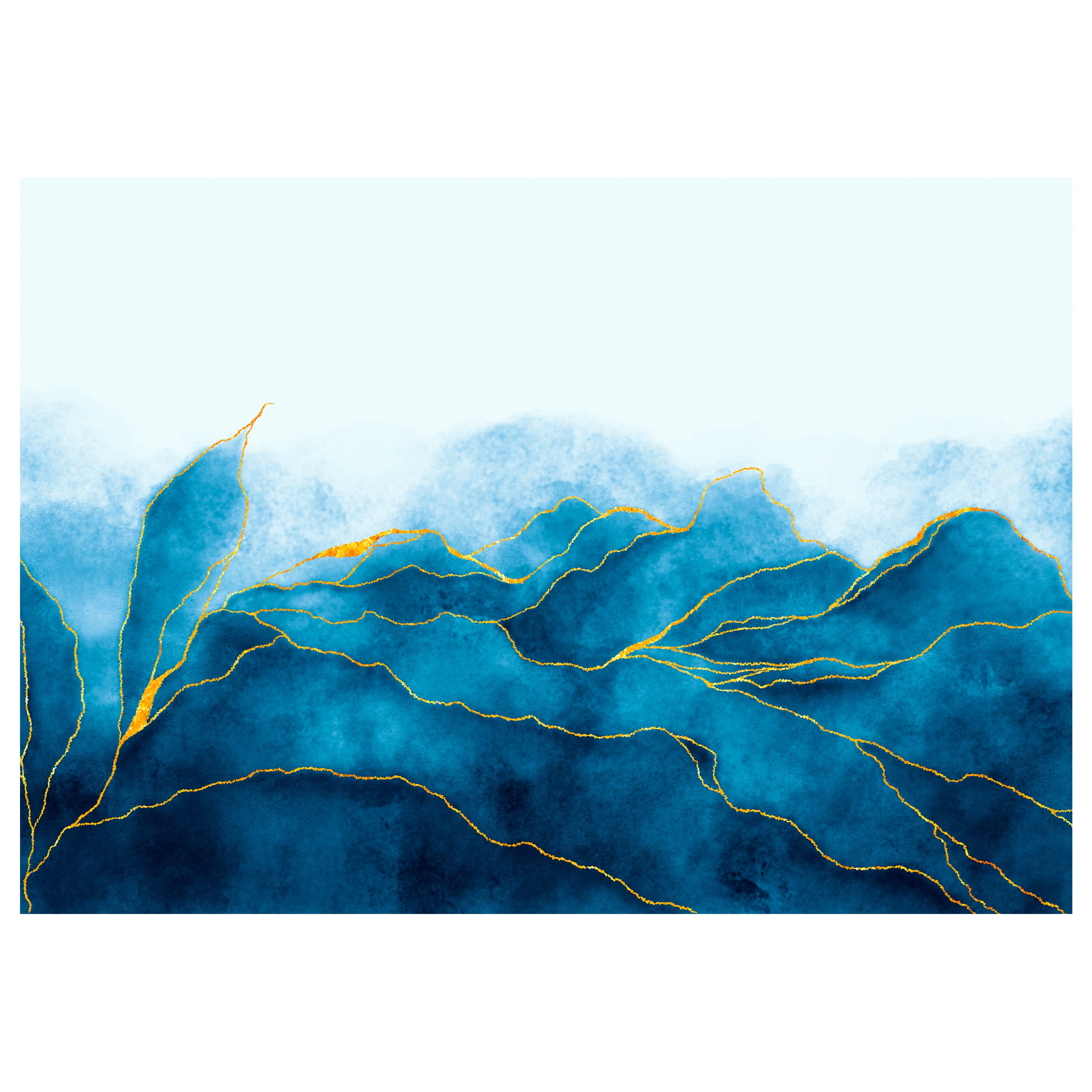 Fototapete Blaues Aquarell M6905 - Bild 2 Fototapete Blaues Aquarell M6905 - Bild 2