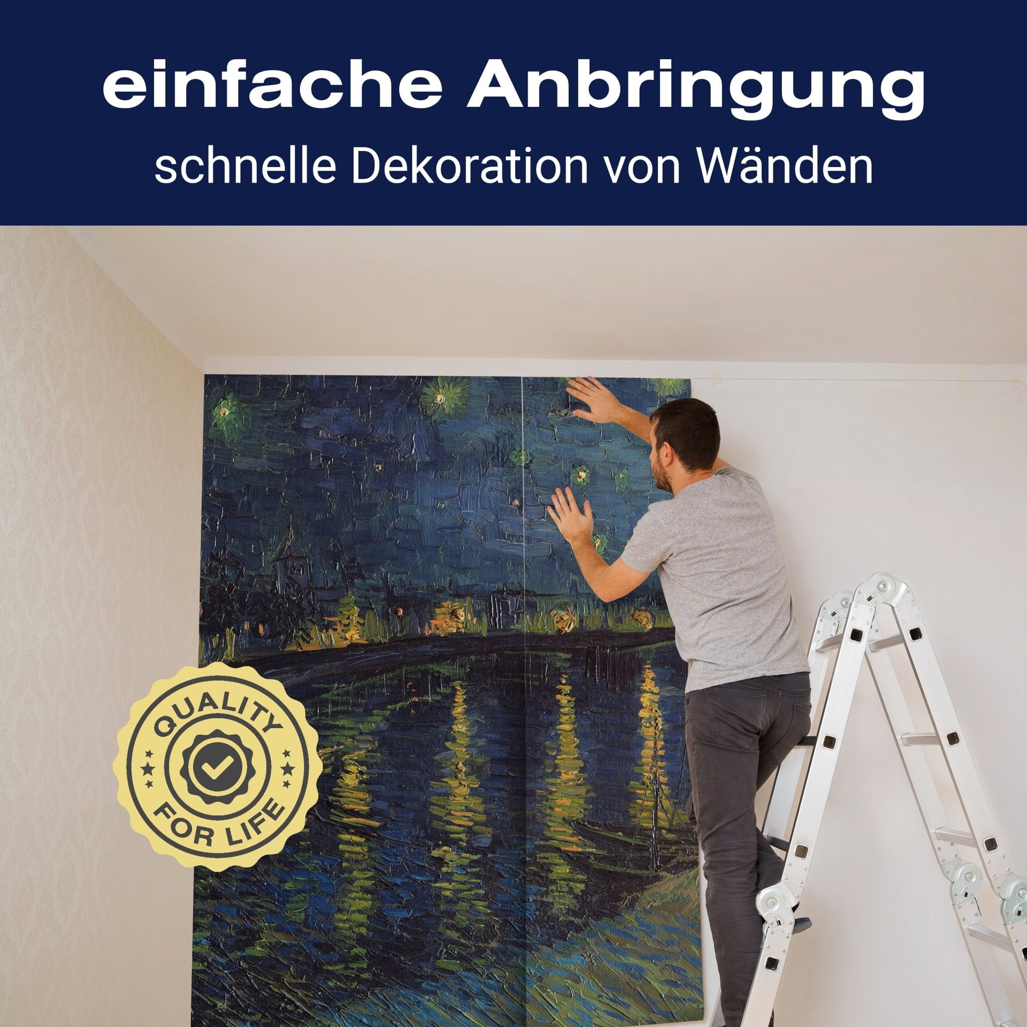 Fototapete Van Gogh, Sternennacht über der Rhone M6944 - Bild 3 Fototapete Van Gogh, Sternennacht über der Rhone M6944 - Bild 3