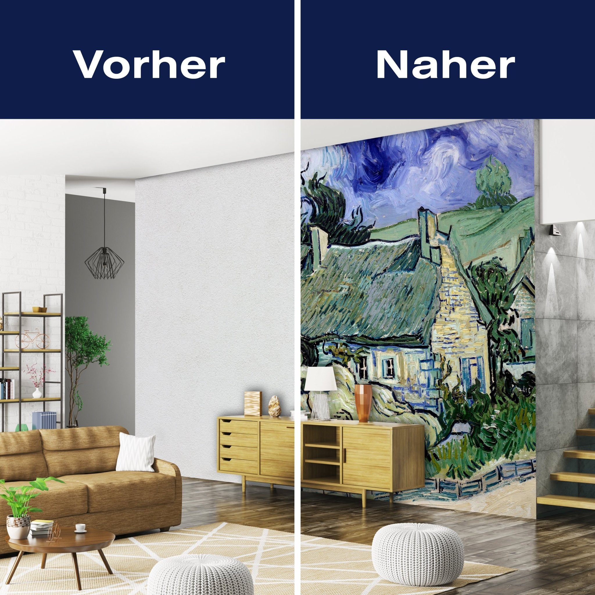Fototapete Strohgedeckte Häuser - Vincent van Gogh M6947 - Bild 9 Fototapete Strohgedeckte Häuser - Vincent van Gogh M6947 - Bild 9