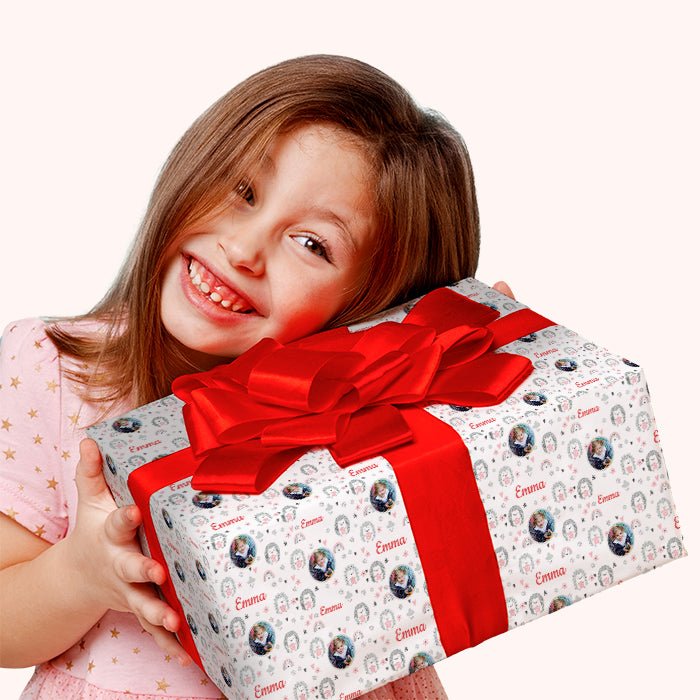 Geschenkpapier personalisiert Geschenkpapier Igel Mädchen - Bild 2
