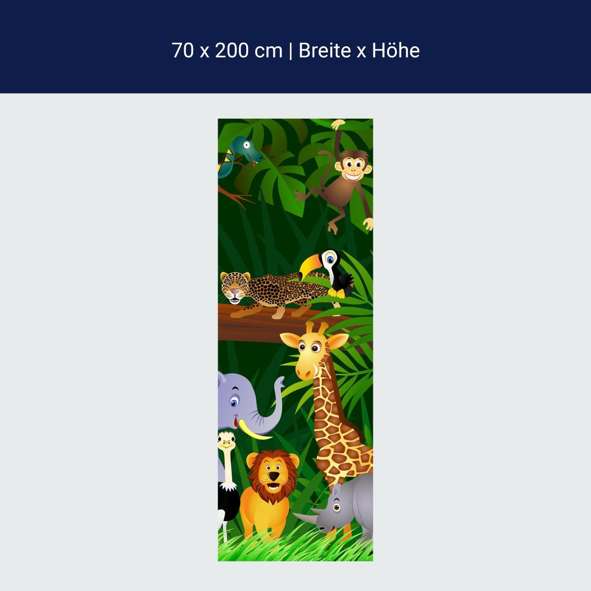Duschwand Dschungeltiere M0002 Duschwand Dschungeltiere M0002