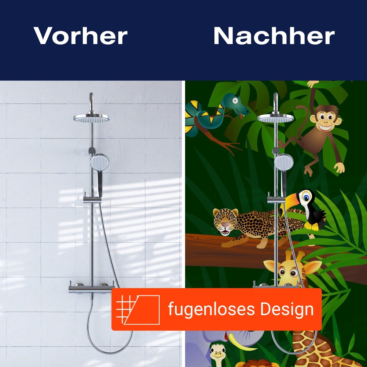 Duschwand Dschungeltiere M0002 entdecken - Bild 9 Duschwand Dschungeltiere M0002 entdecken - Bild 9