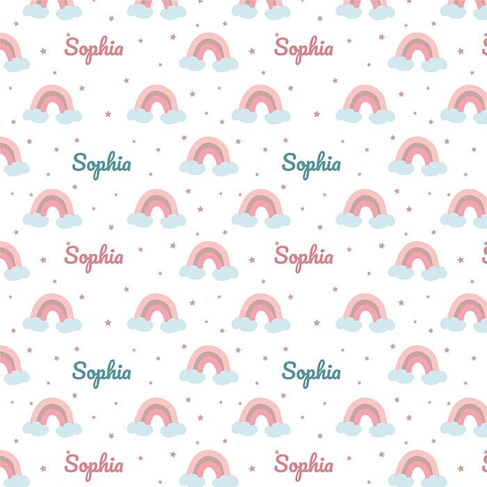 Geschenkpapier Regenbogen, Name M0002 Geschenkpapier Regenbogen, Name M0002