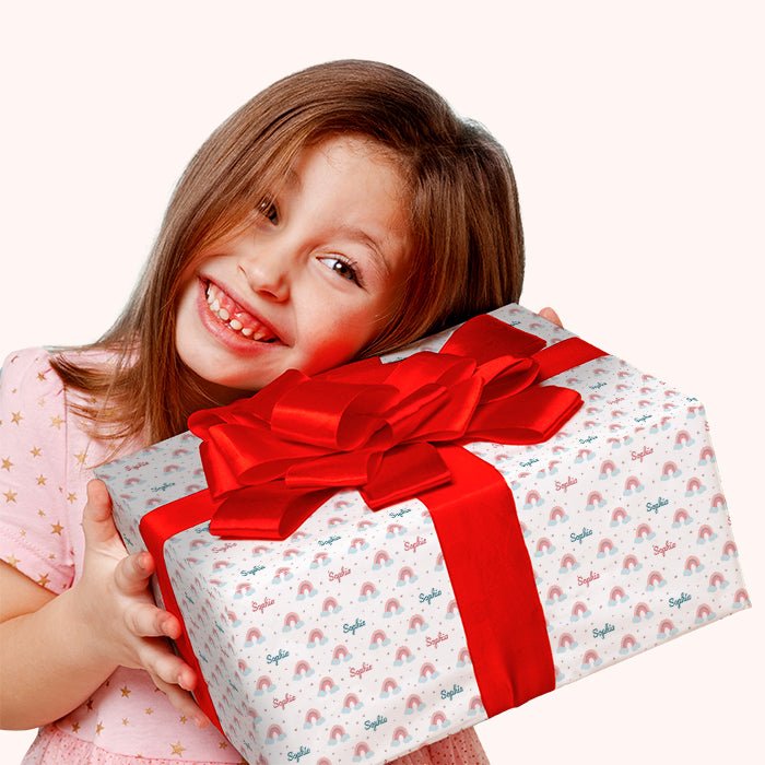 Geschenkpapier personalisiert Geschenkpapier Regenbogen Mädchen - Bild 2