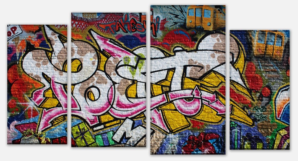 Leinwandbild Mehrteiler Graffiti Poet M0007 Leinwandbild Mehrteiler Graffiti Poet M0007