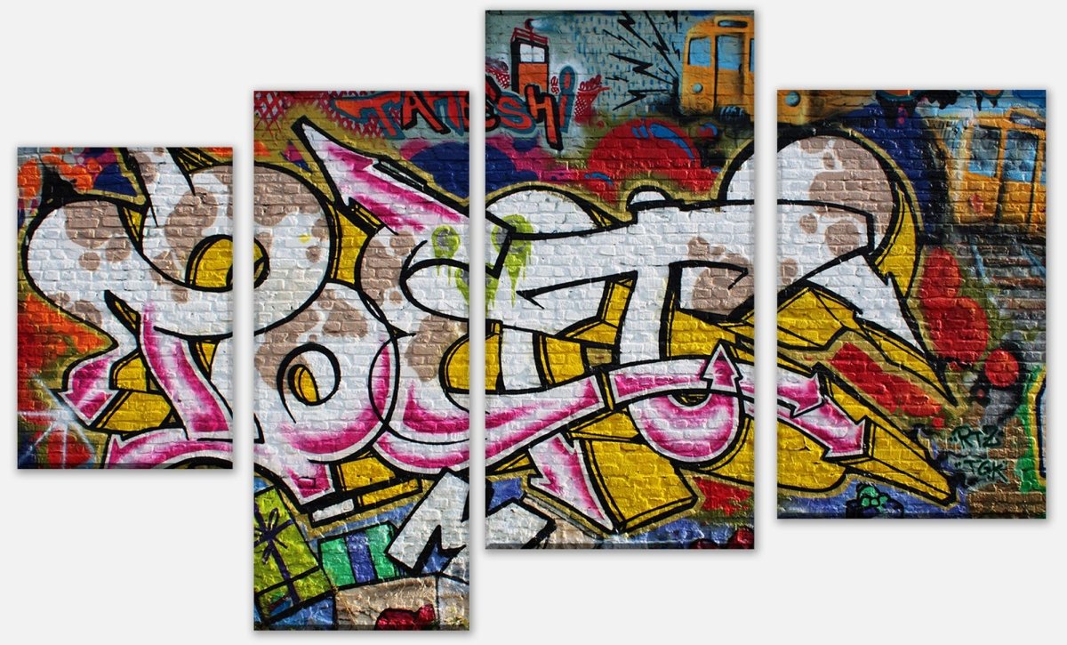 Leinwandbild Mehrteiler Graffiti Poet M0007