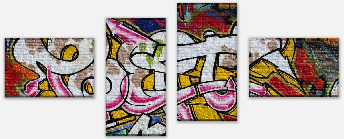 Leinwandbild Mehrteiler Graffiti Poet M0007 Leinwandbild Mehrteiler Graffiti Poet M0007