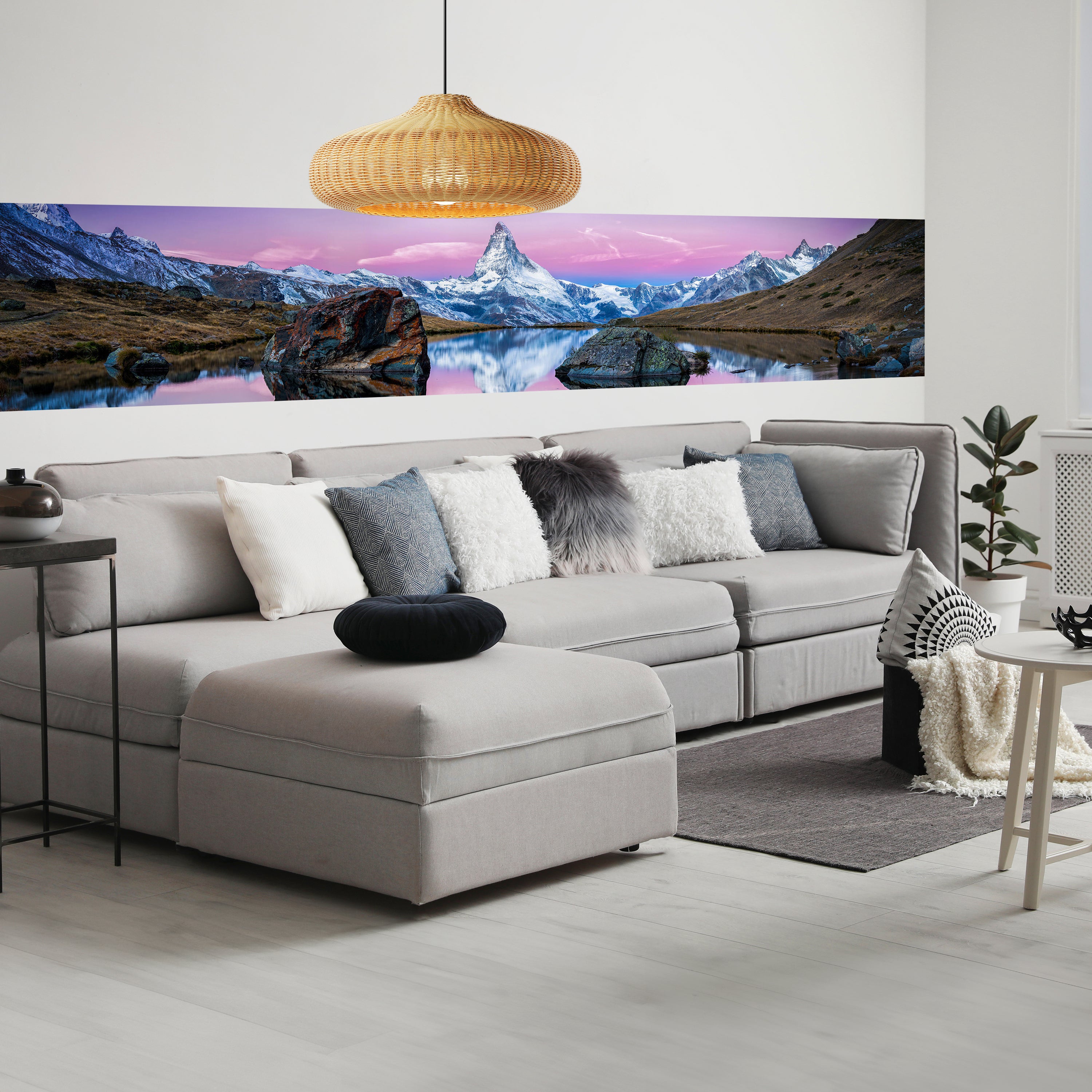 Panorama-Fototapete See am Berg, Sonnenuntergang M0007 - Bild 1 Panorama-Fototapete See am Berg, Sonnenuntergang M0007 - Bild 1