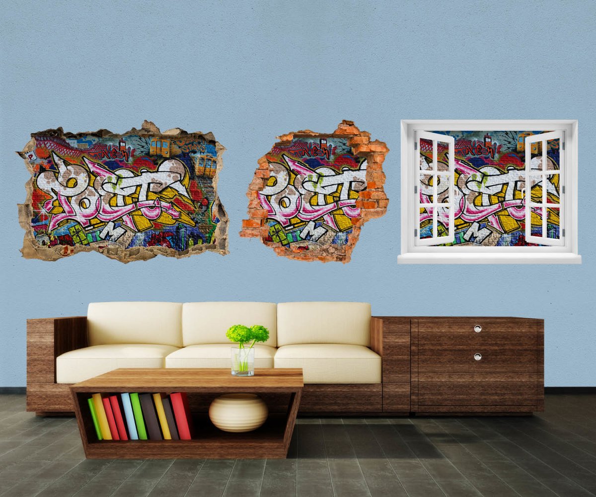 3D-Wandtattoo Graffiti Poet entdecken - Wandsticker M0007 - Bild 1
