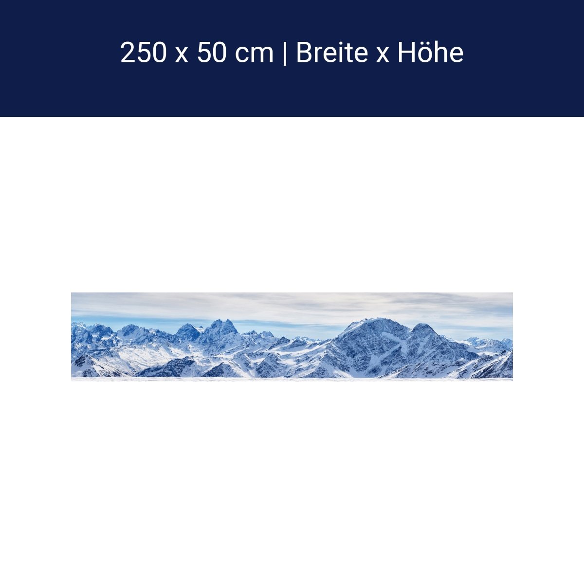 Panorama-Fototapete Berglandschaft im Winter M0010