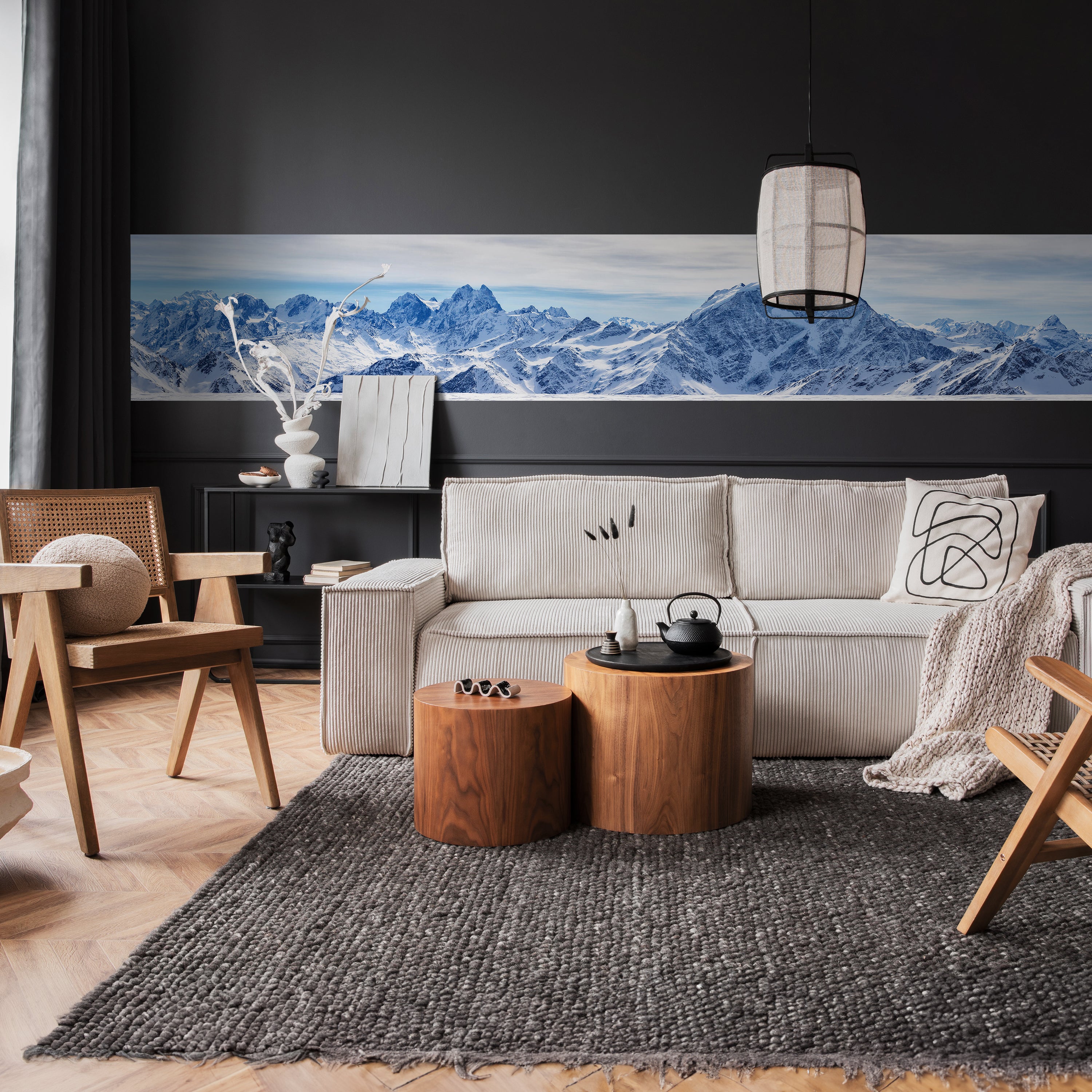 Panorama-Fototapete Berglandschaft im Winter M0010 - Bild 2 Panorama-Fototapete Berglandschaft im Winter M0010 - Bild 2