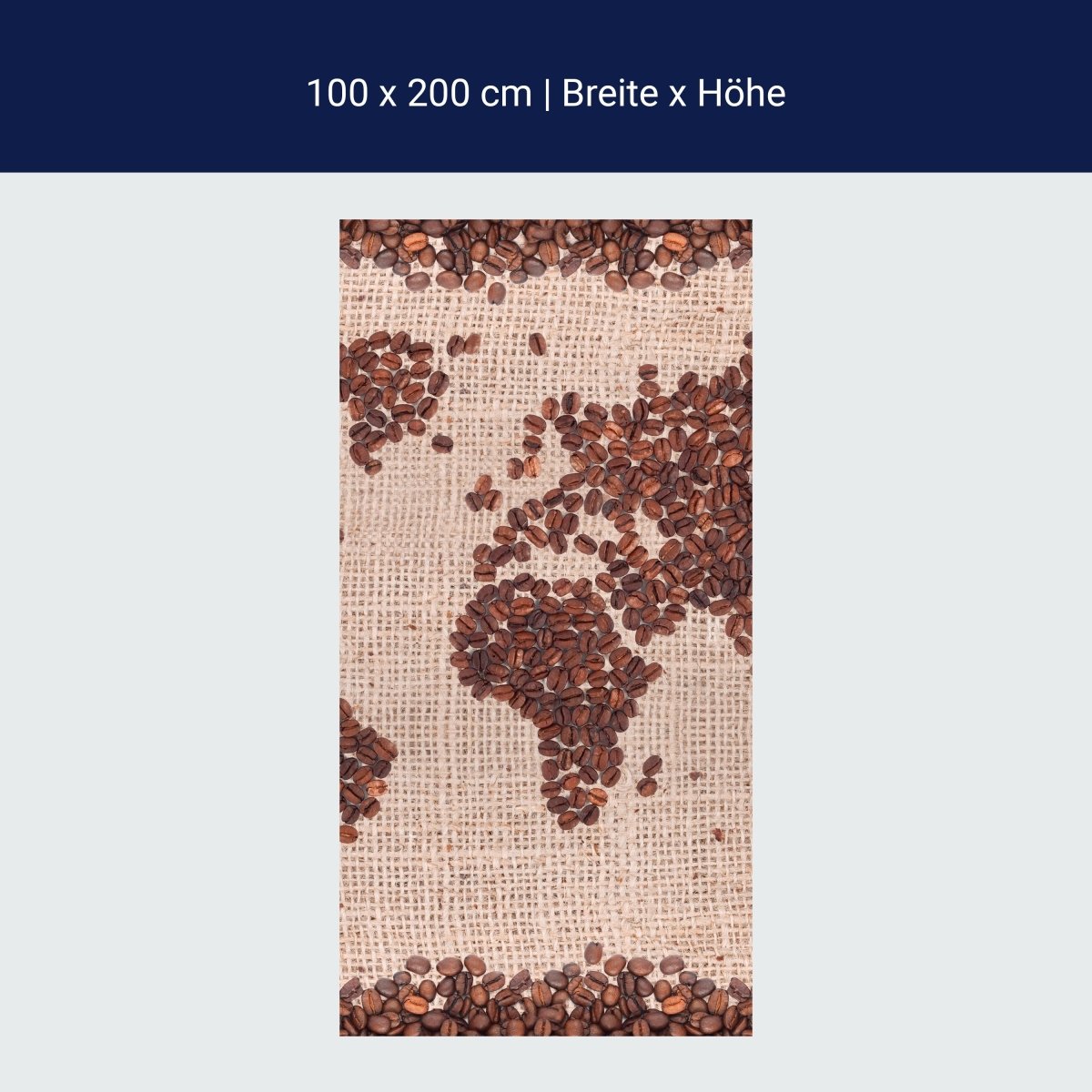 Duschwand Weltkarte Kaffee M0012 Duschwand Weltkarte Kaffee M0012