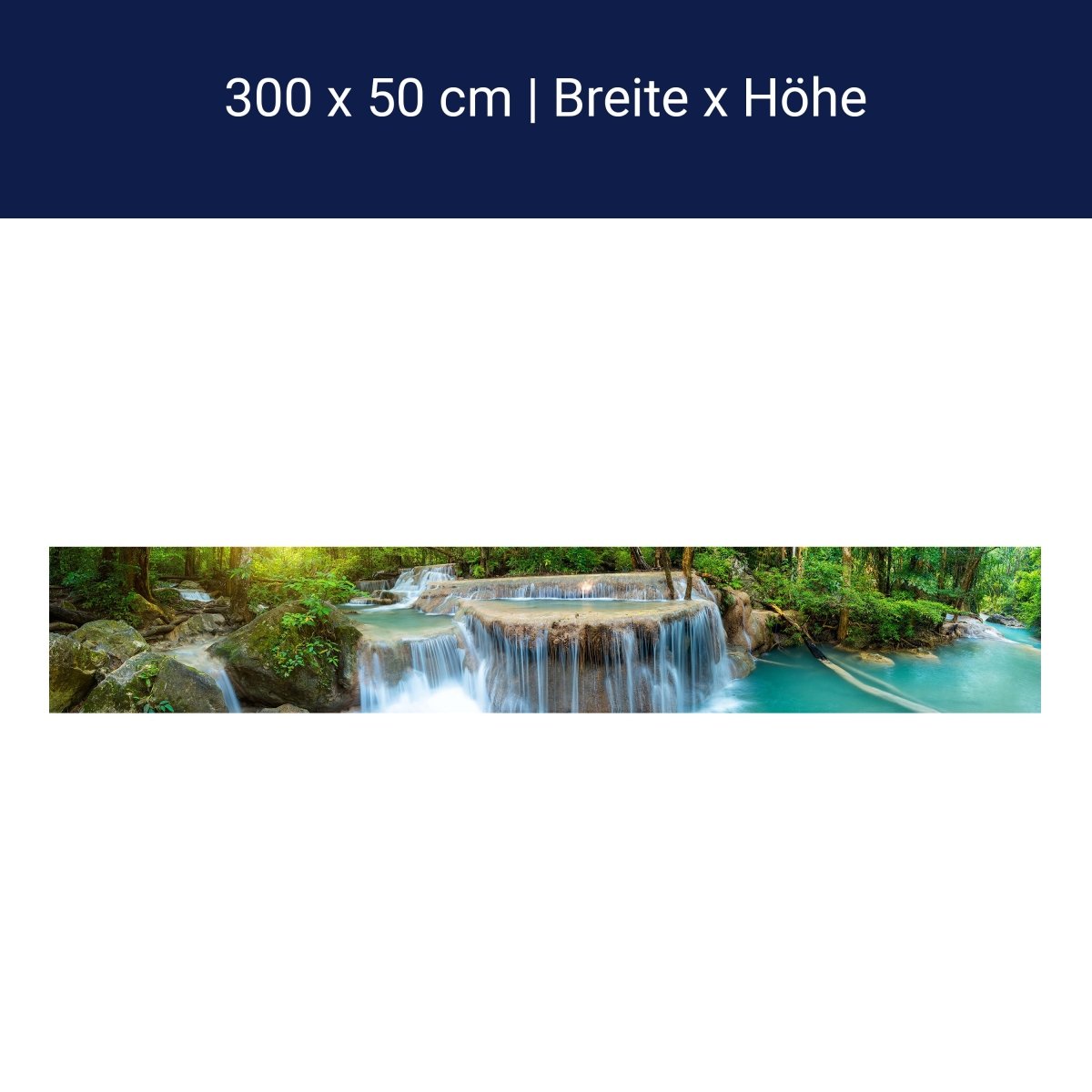 Panorama-Fototapete Wasserfall im Dschungel M0014 Panorama-Fototapete Wasserfall im Dschungel M0014