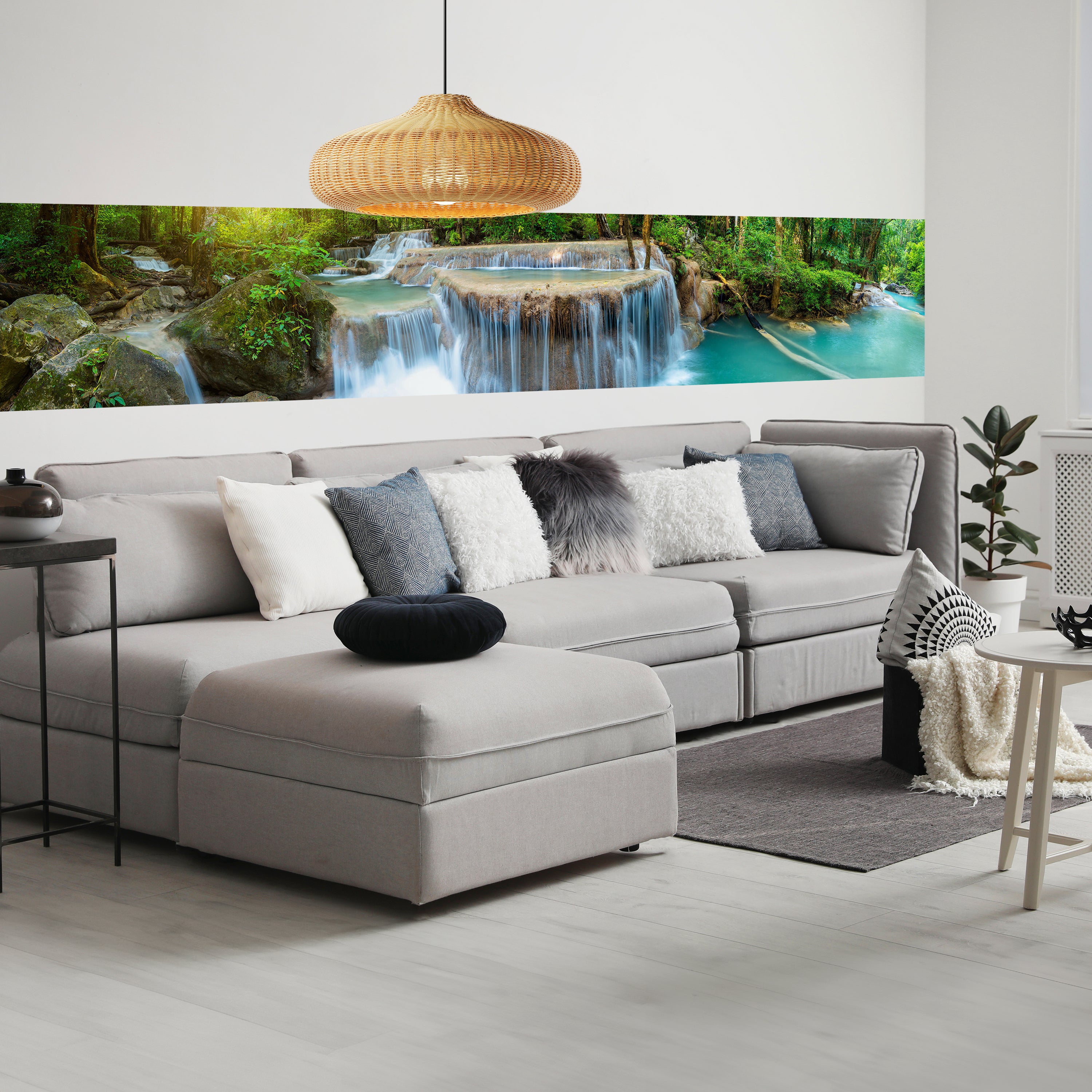 Panorama-Fototapete Wasserfall im Dschungel M0014 - Bild 1 Panorama-Fototapete Wasserfall im Dschungel M0014 - Bild 1